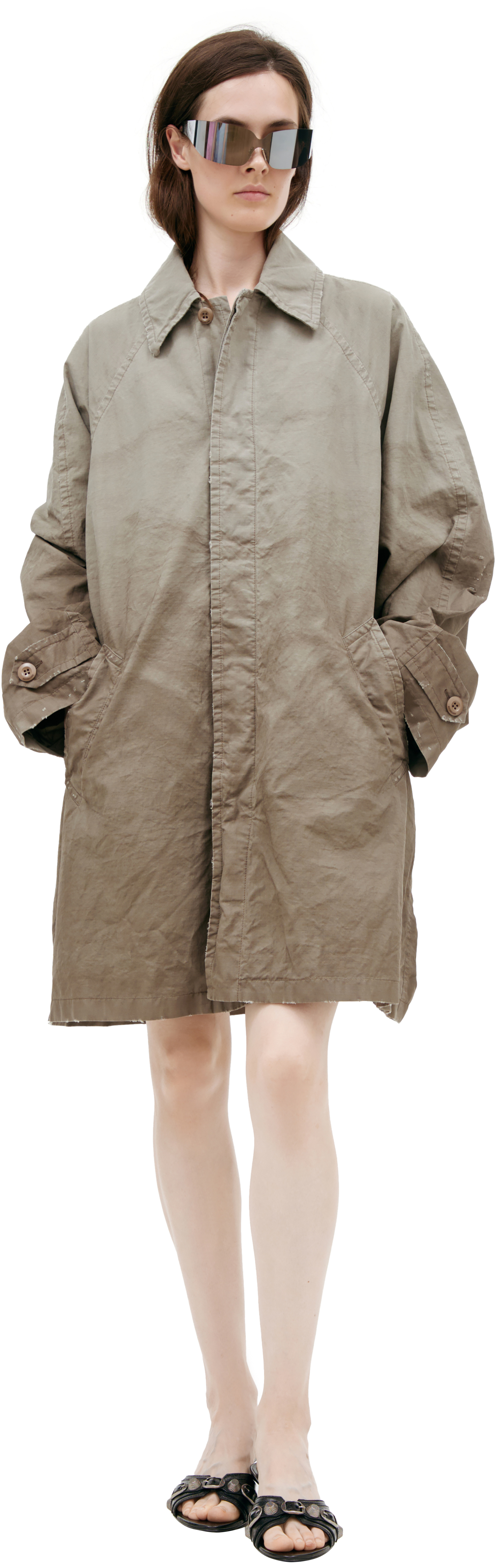 Balenciaga Beige oversized trench coat