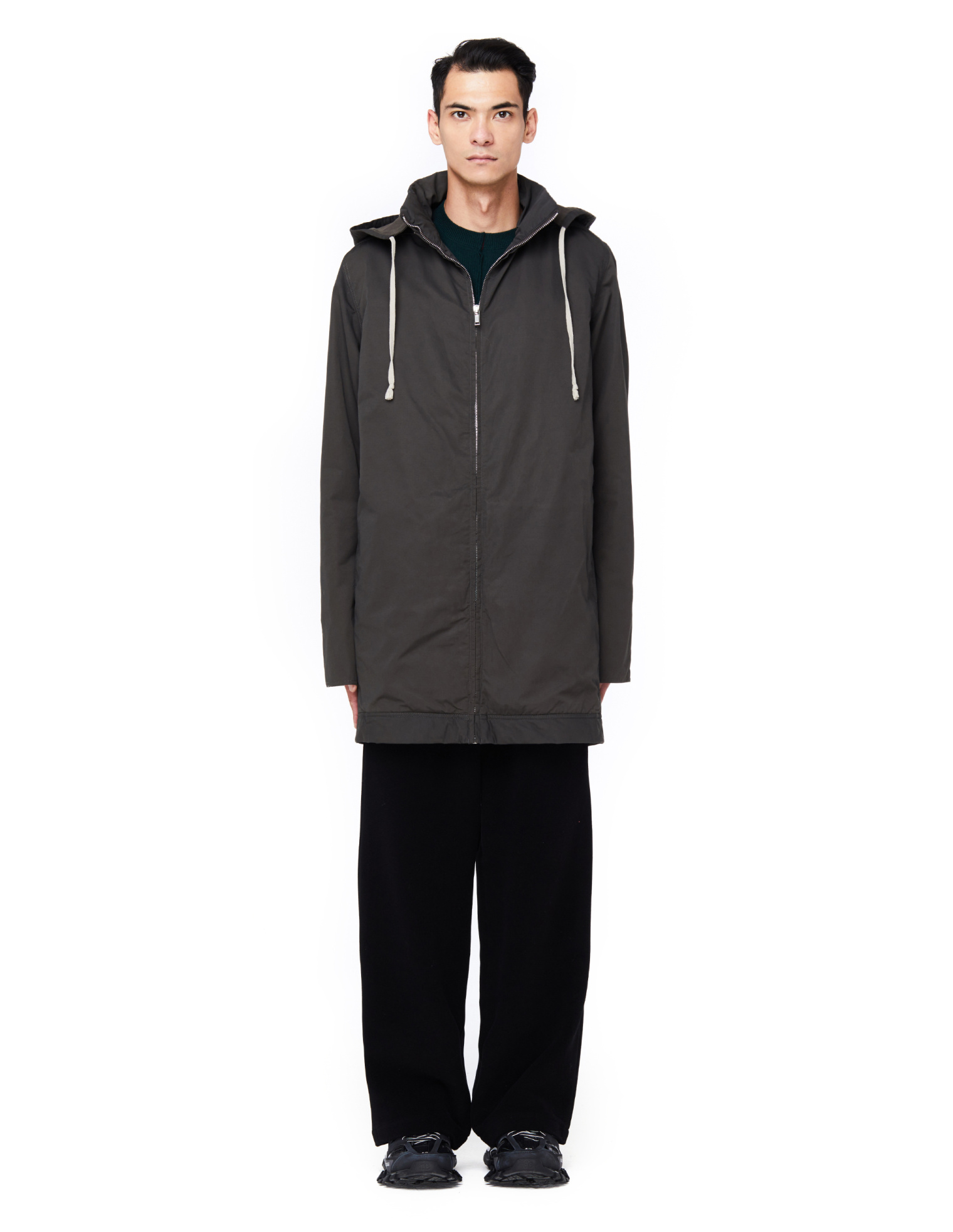 DRKSHDW by Rick Owens Dark Grey Hooded Parka Coat