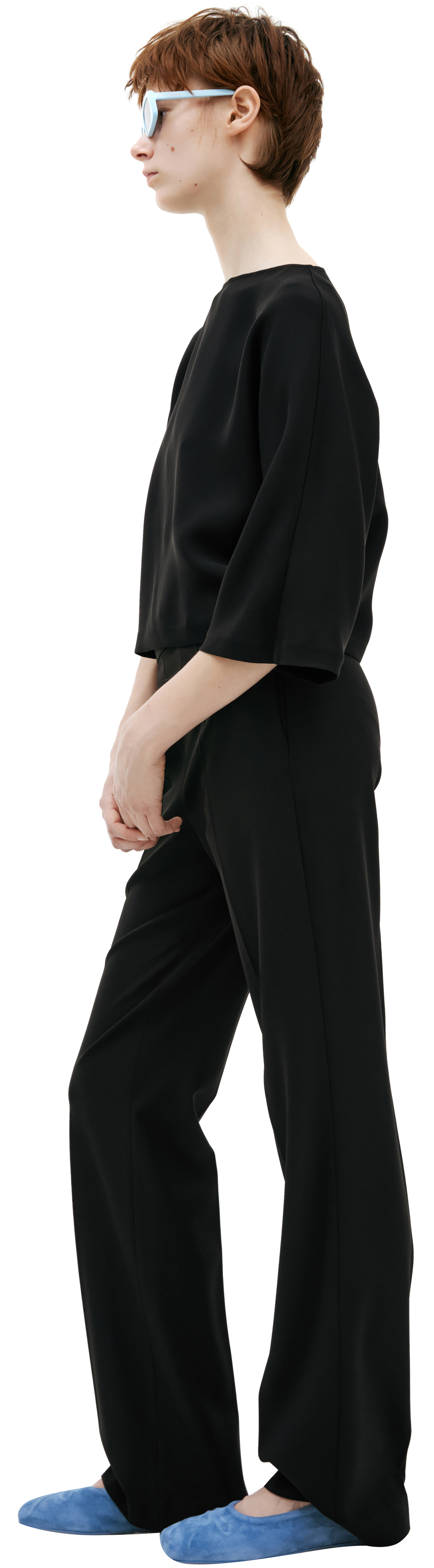 The Row Blouse with shortened sleeves