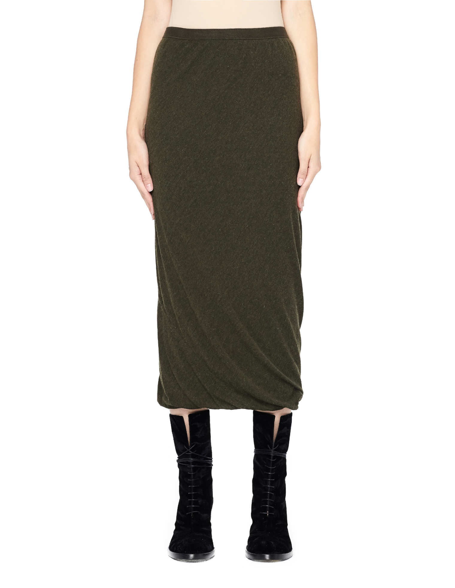 Rick Owens Lilies Юбка-миди из шерсти