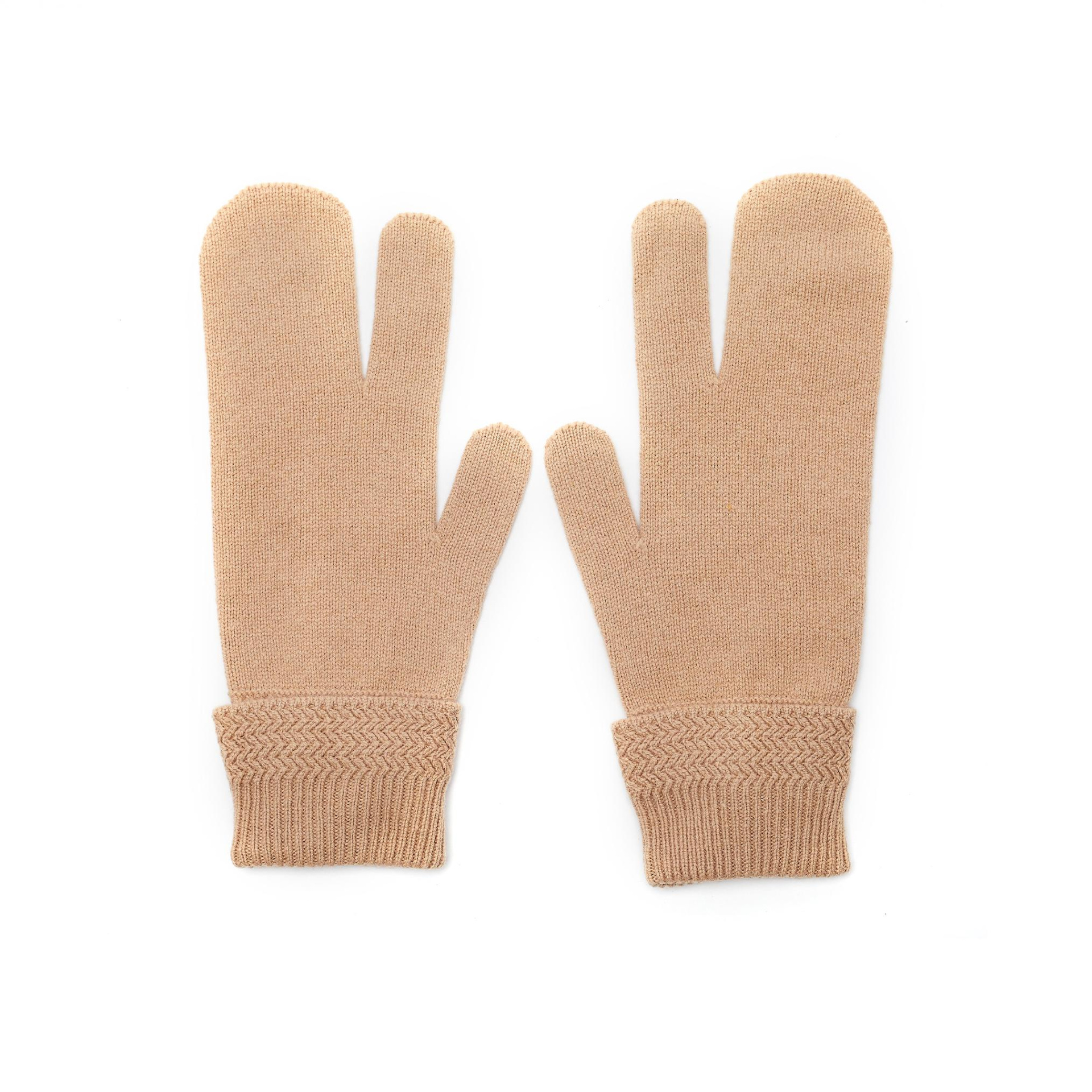 Maison Margiela Beige Wool & Cashmere Gloves