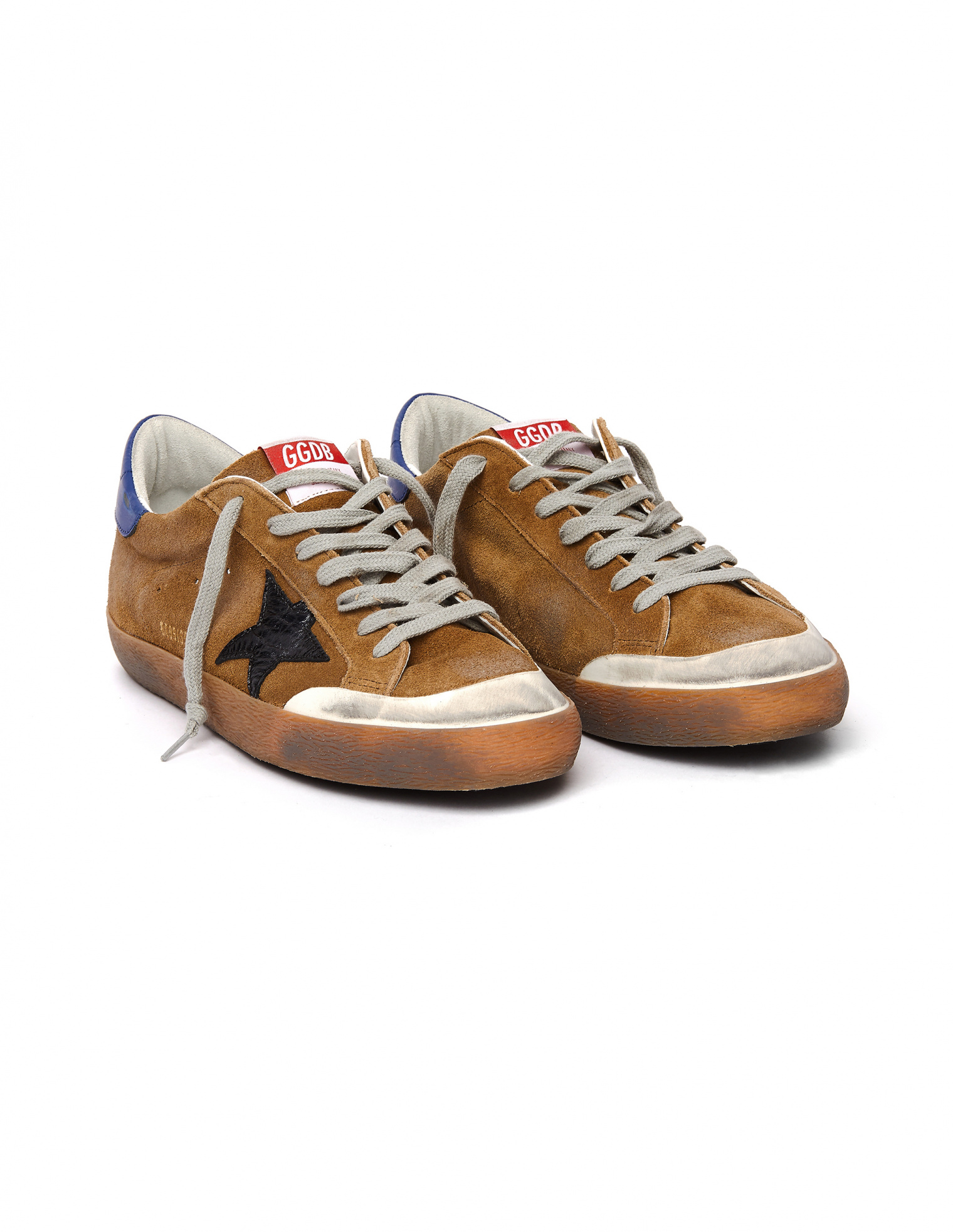Buy Golden Goose men brown suede superstar sneakers for $315 online on