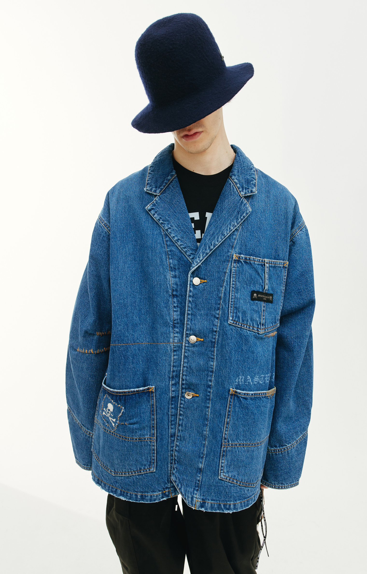 Mastermind WORLD Button-up denim blazer