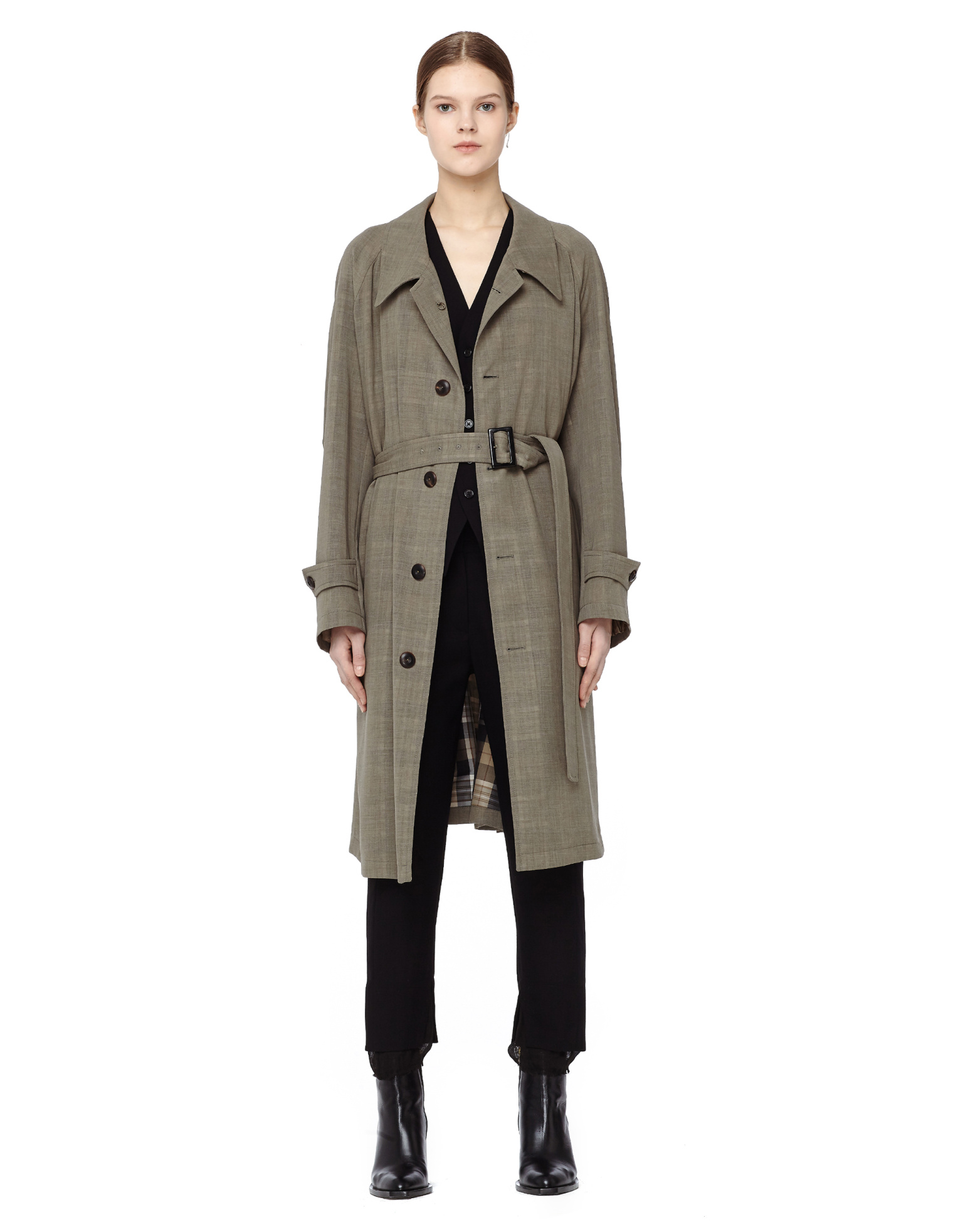 Maison Margiela Тренч из шерсти с поясом