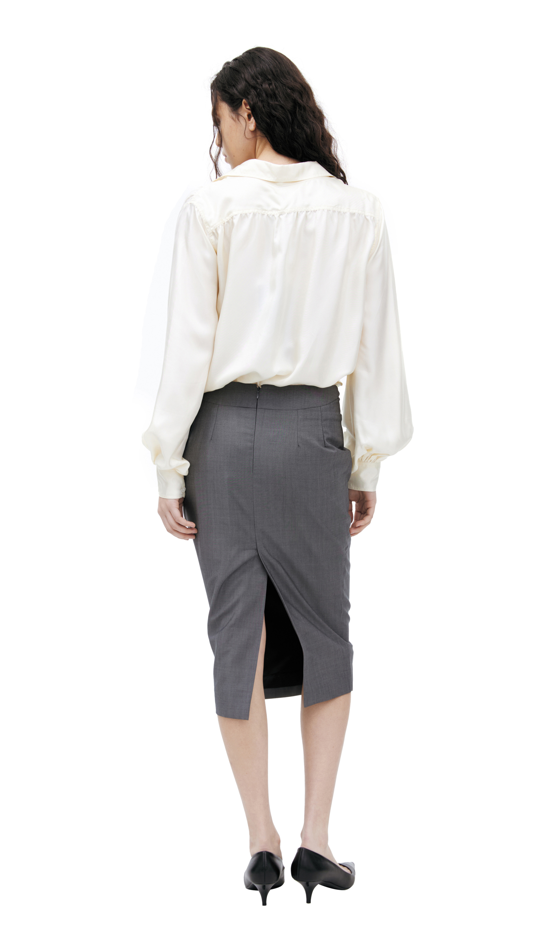 Enfants Riches Déprimés Grey wool skirt