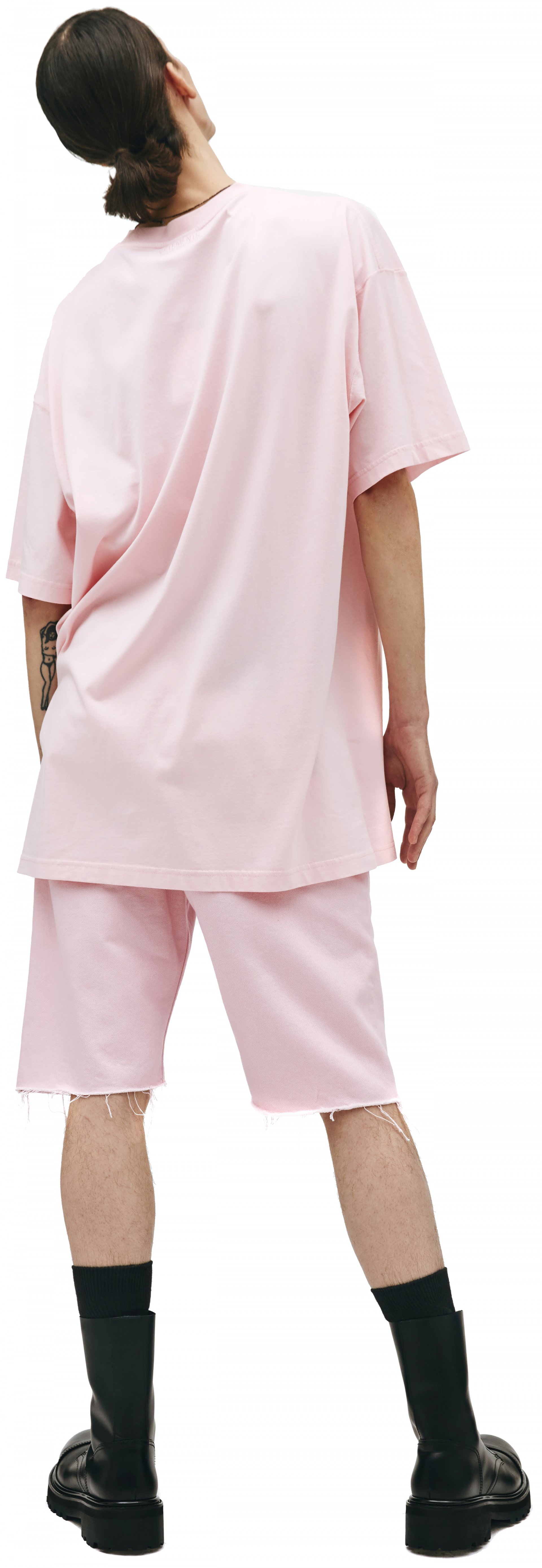 VETEMENTS Джинсовые шорты розового цвета