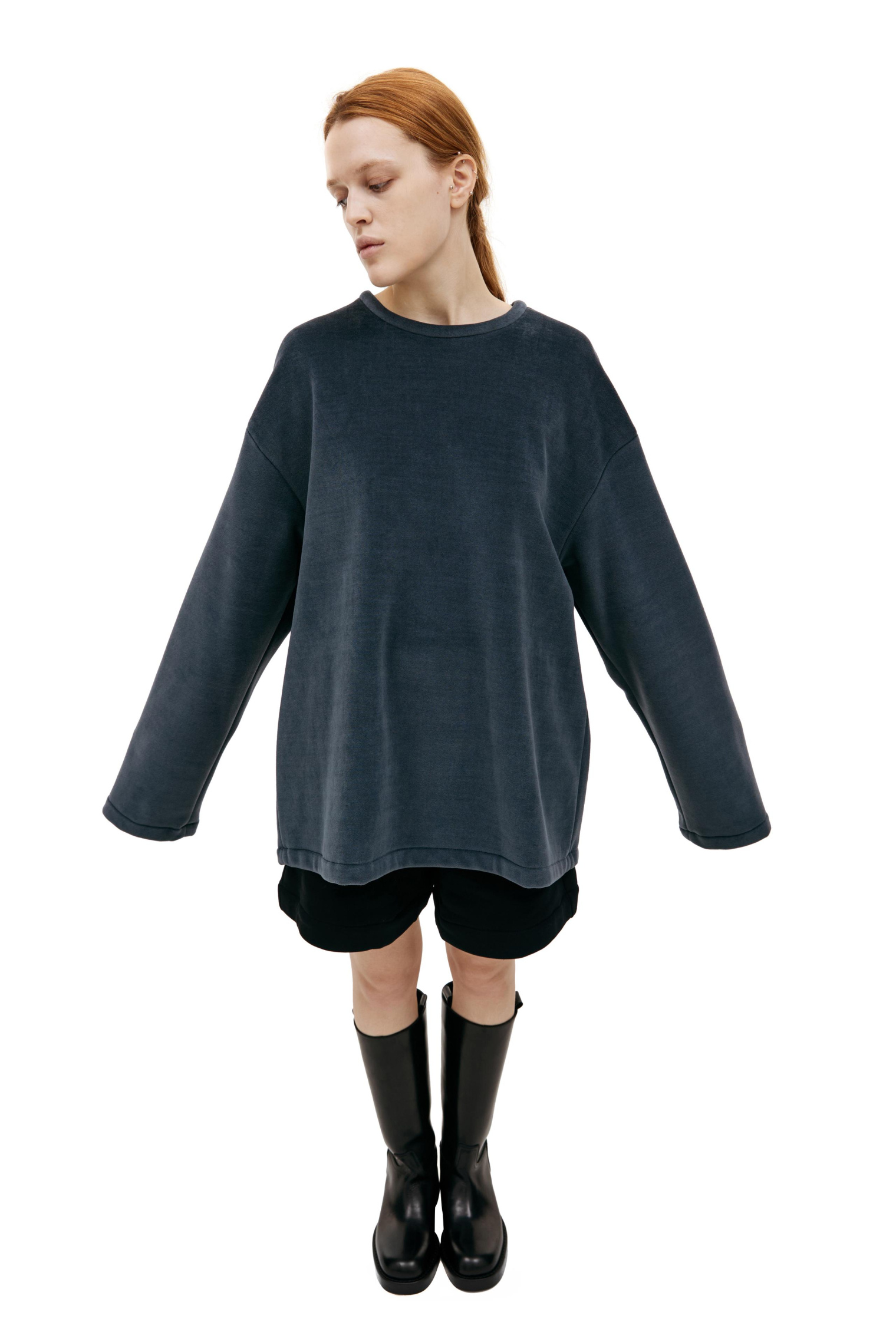 Jil Sander Velvet zip-up sweatshirt