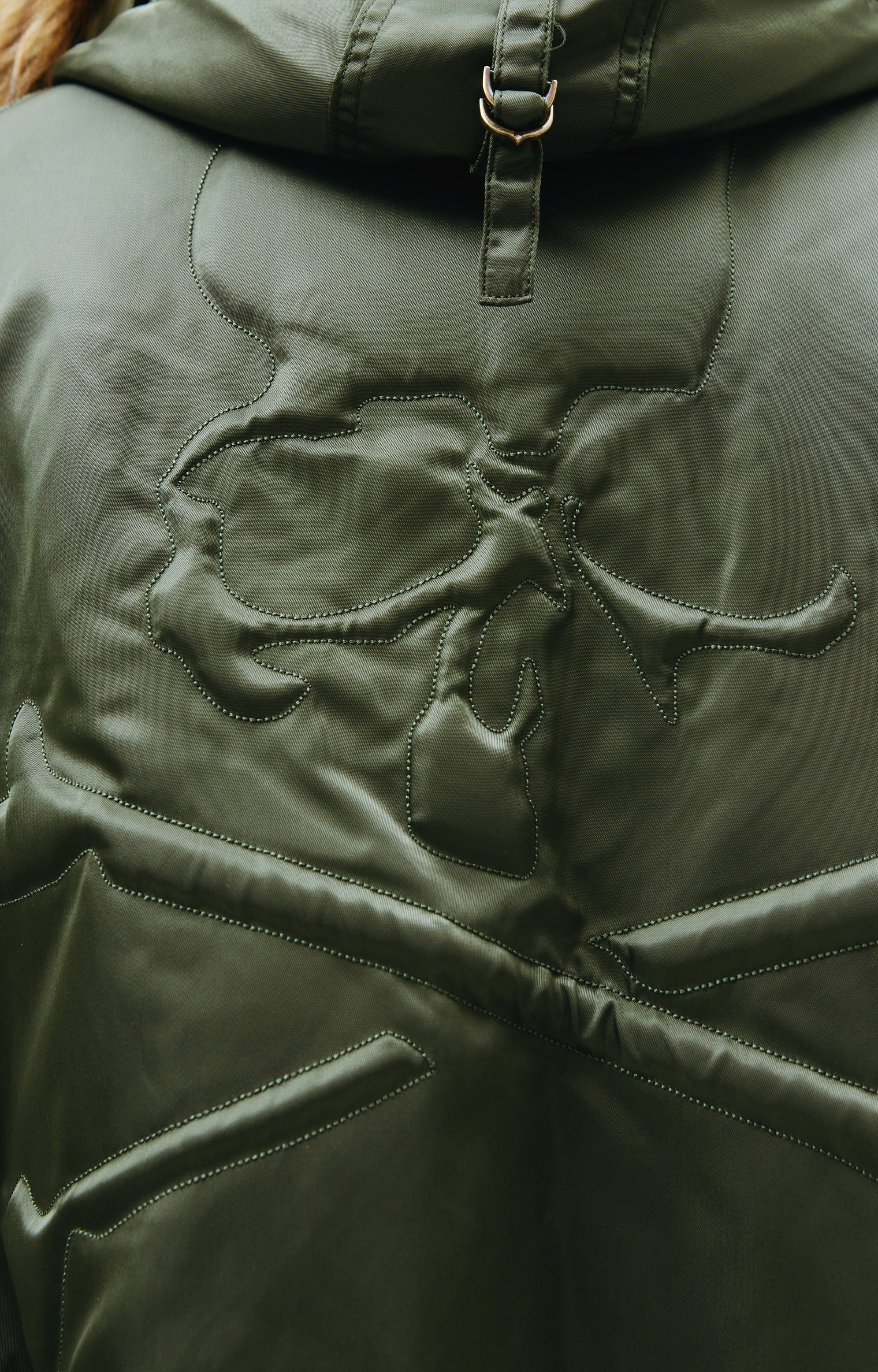 Mastermind WORLD Green Fur Trimmed parka