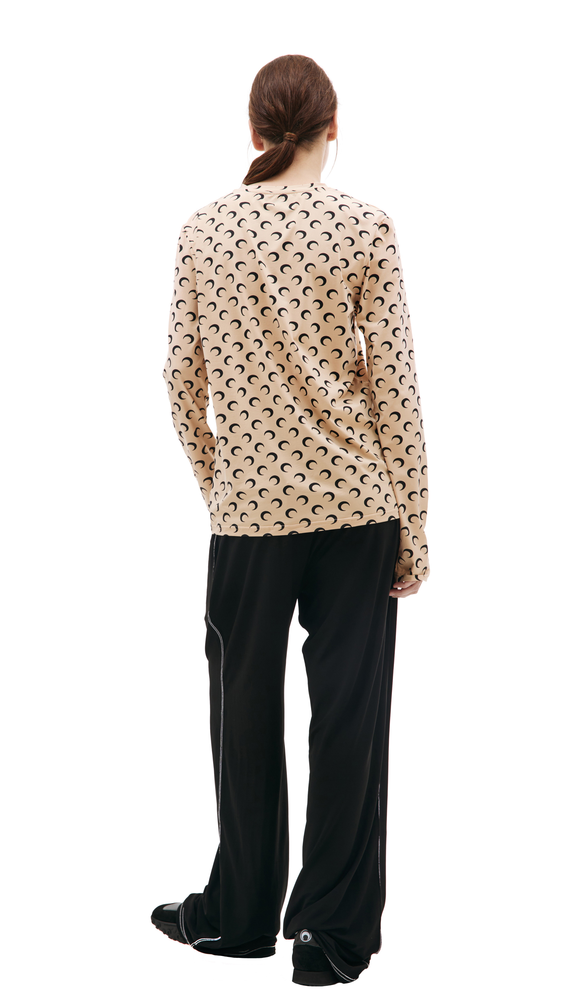 MARINE SERRE All over logo Moon longsleeve