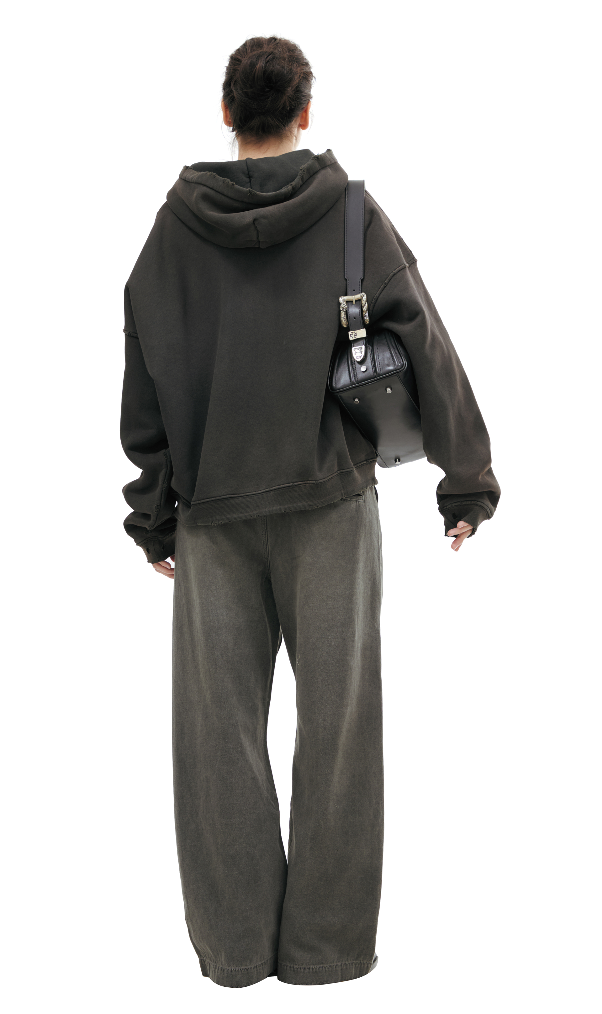 Enfants Riches Déprimés Dark grеy hoodie with distressed details