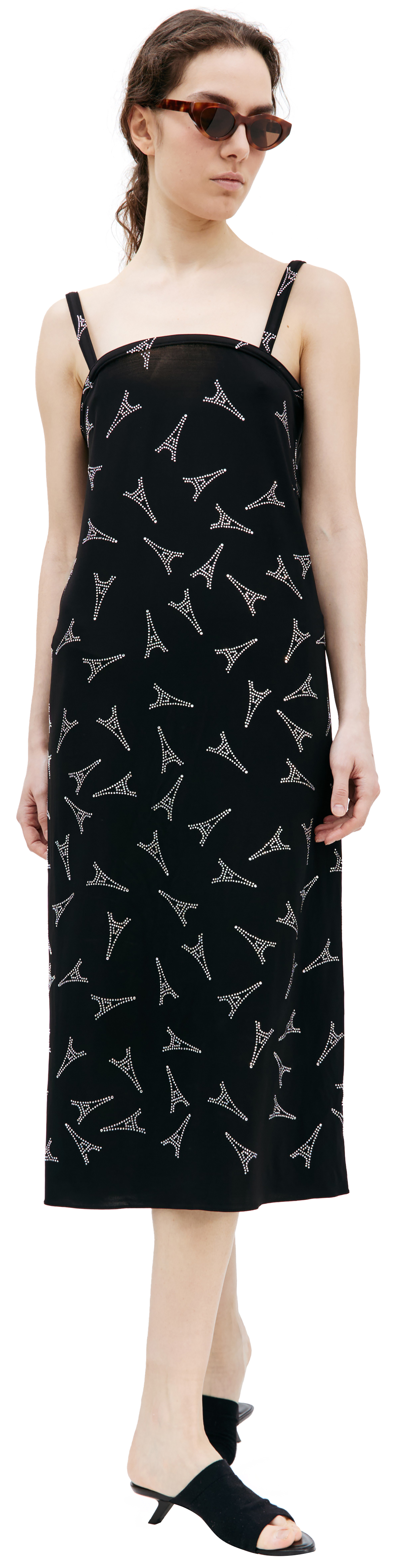 Balenciaga Black Eiffel Tower Strassed Dress