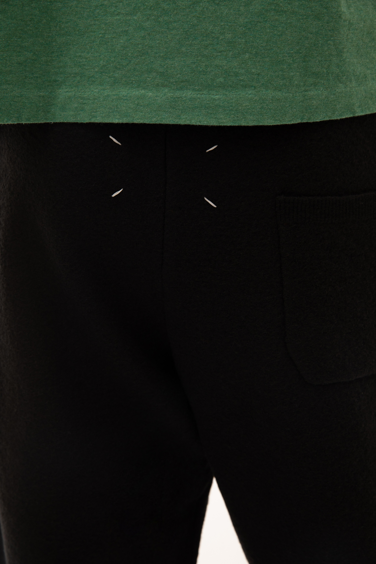 Side Stripe Wool Mix Pants（Black） Buy Maison Margiela men black side stripe wool track pants