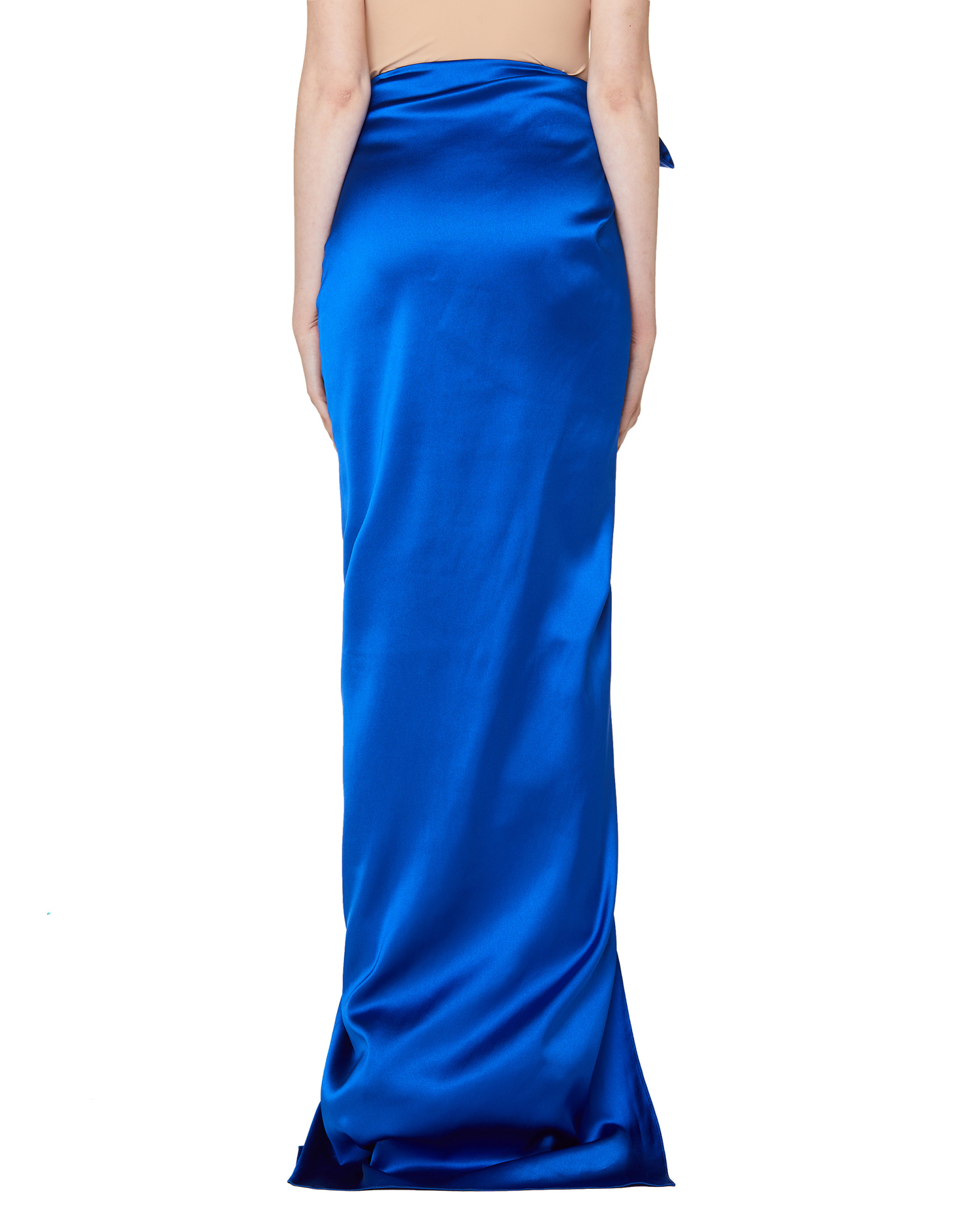 Balenciaga Blue Satin Wrap Skirt