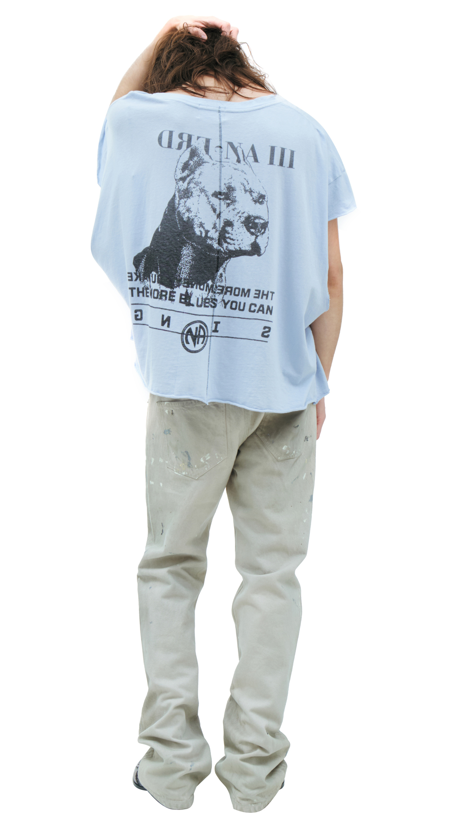 Buy Enfants Riches Déprimés men blue t-shirt with prints for $740