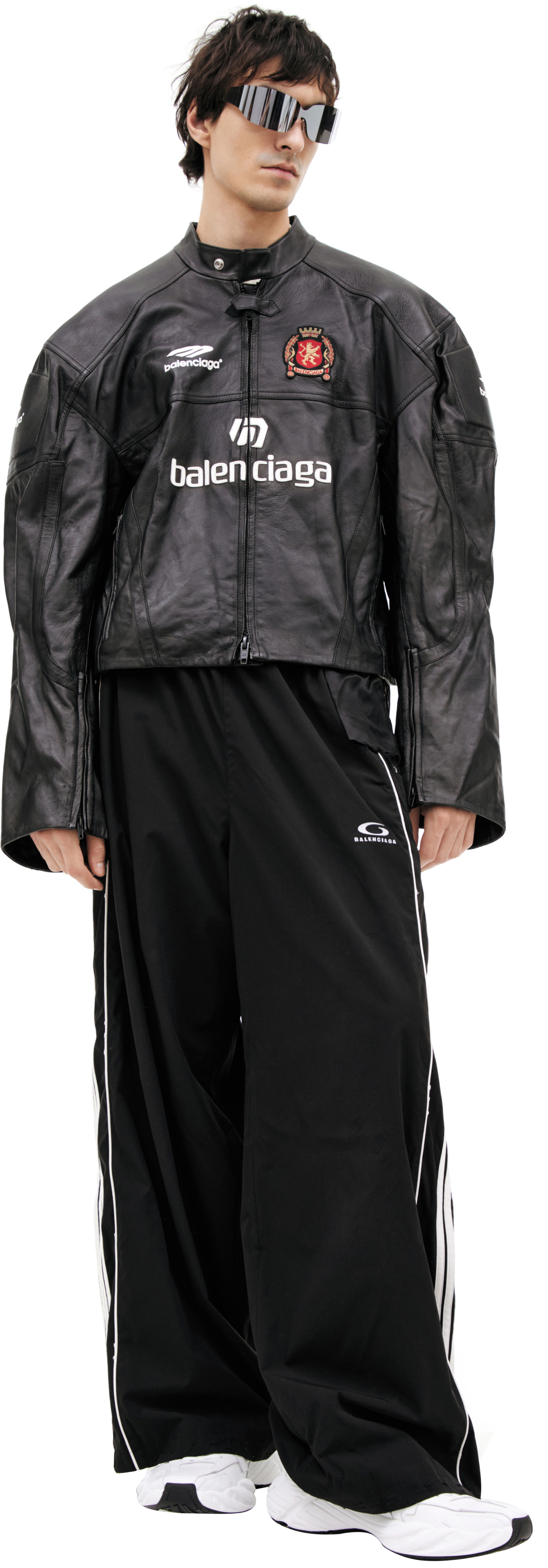 Balenciaga Leather jacket with logo