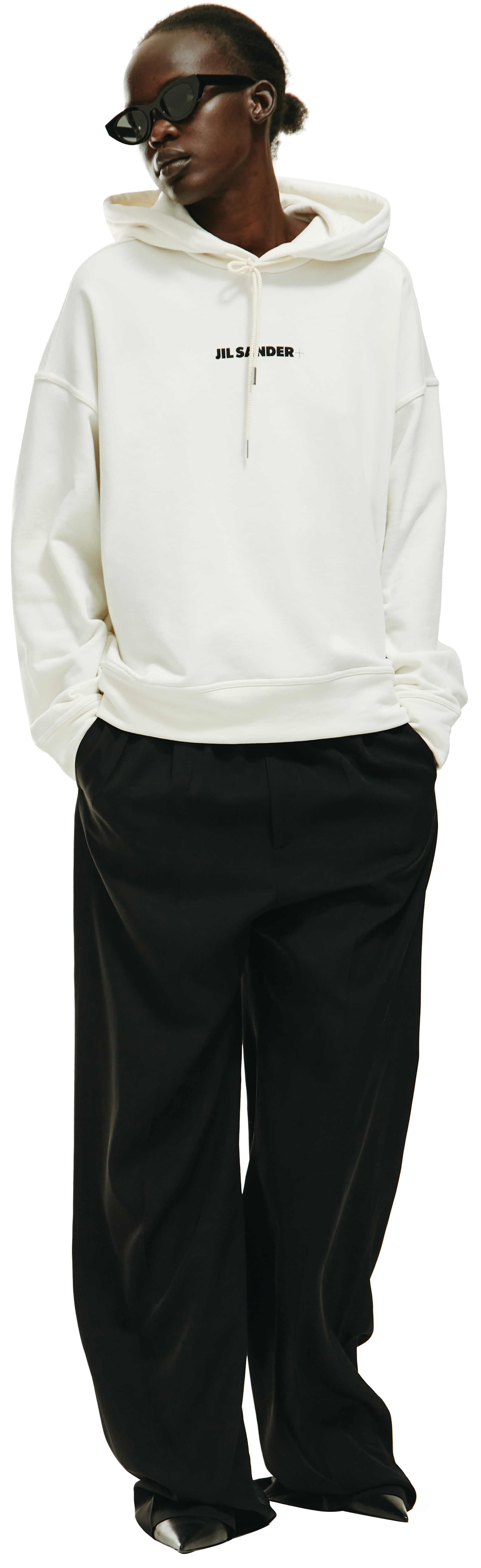 Jil Sander Cotton logo hoodie