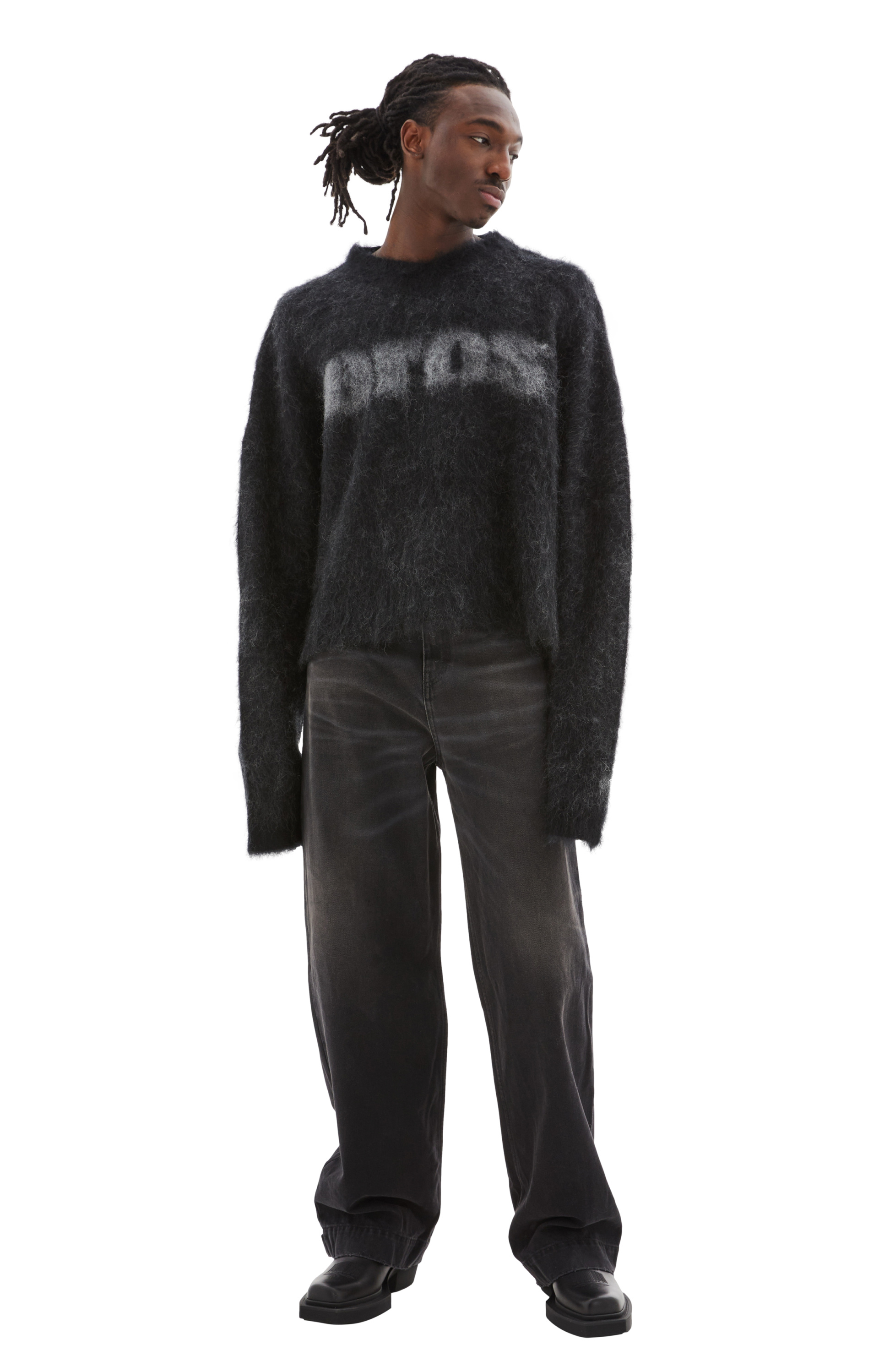 Martine Rose Black mohair sweater