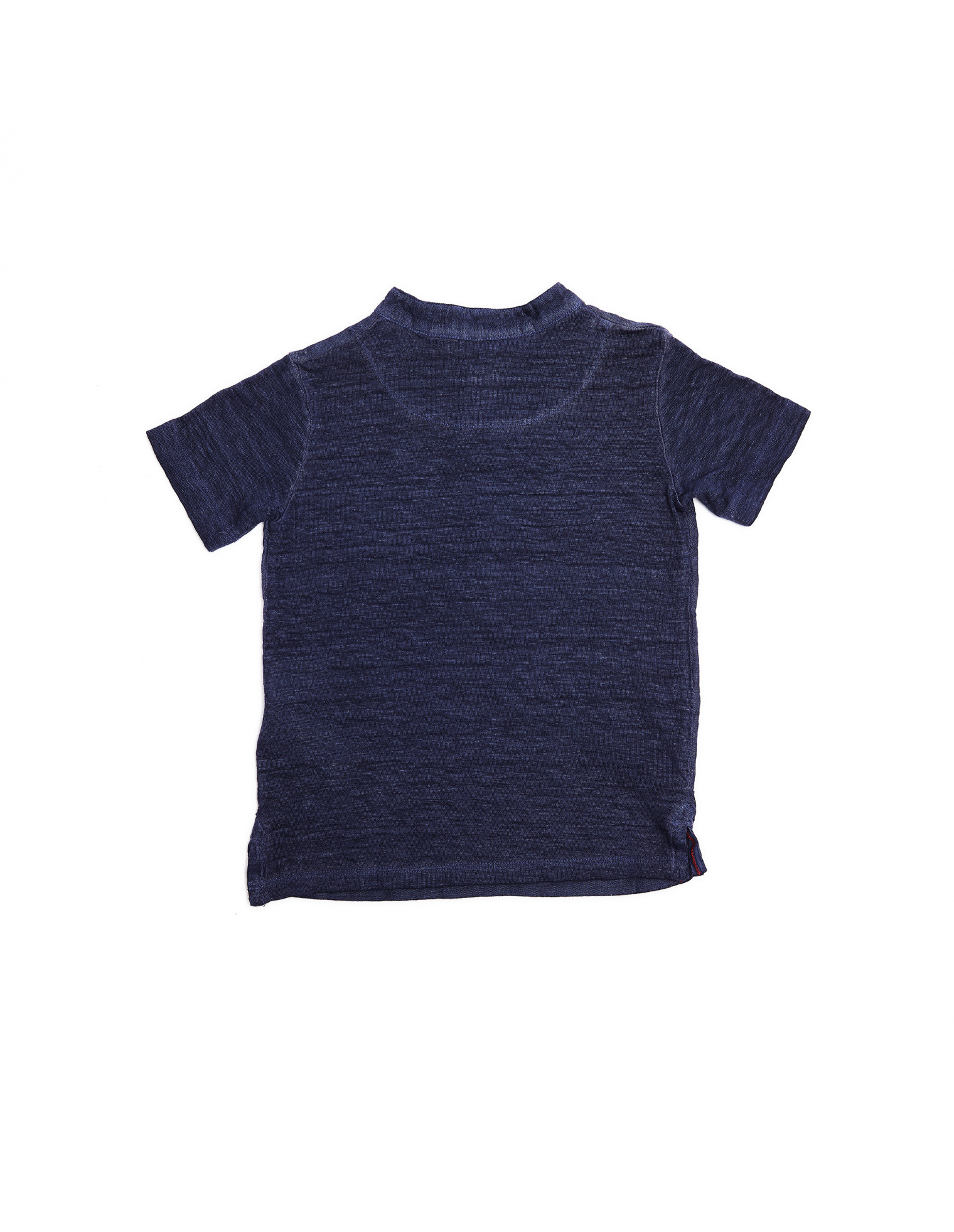 120% Lino Kids Синяя льняная футболка