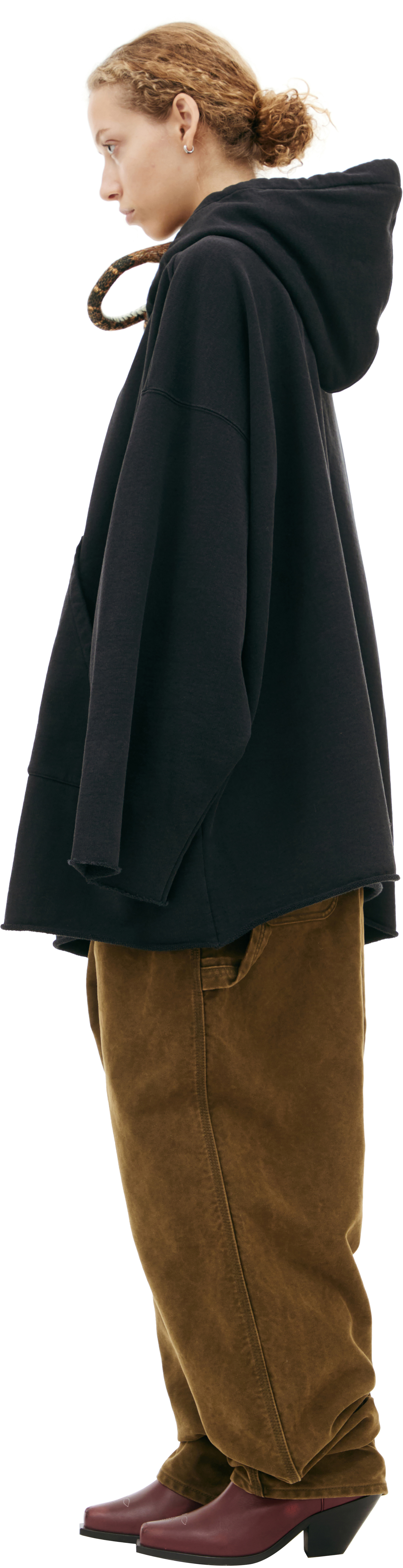 Doublet \'i love my pet\' hoodie with snake