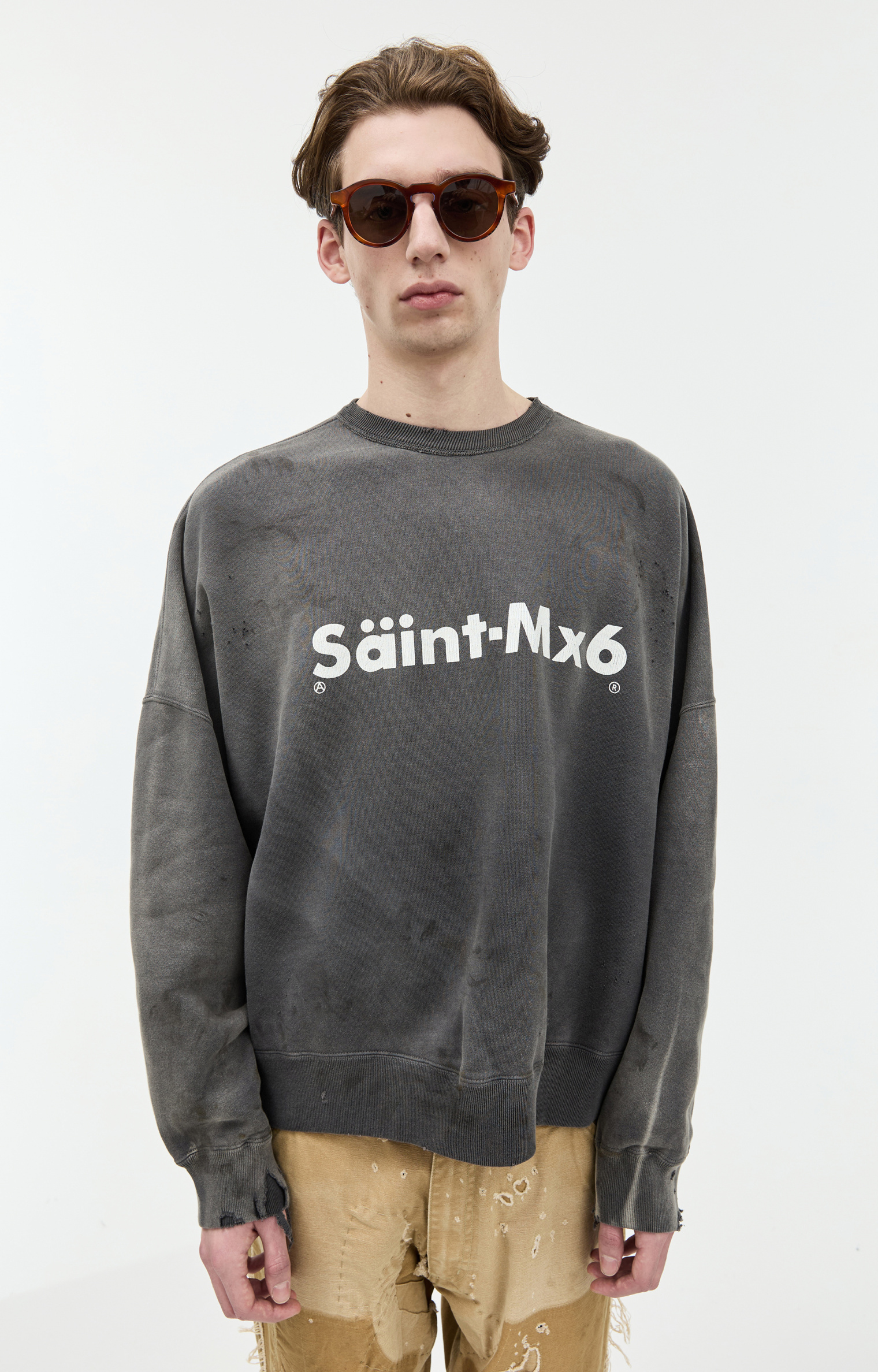 Saint Mxxxxxx Cotton logo sweatshirt