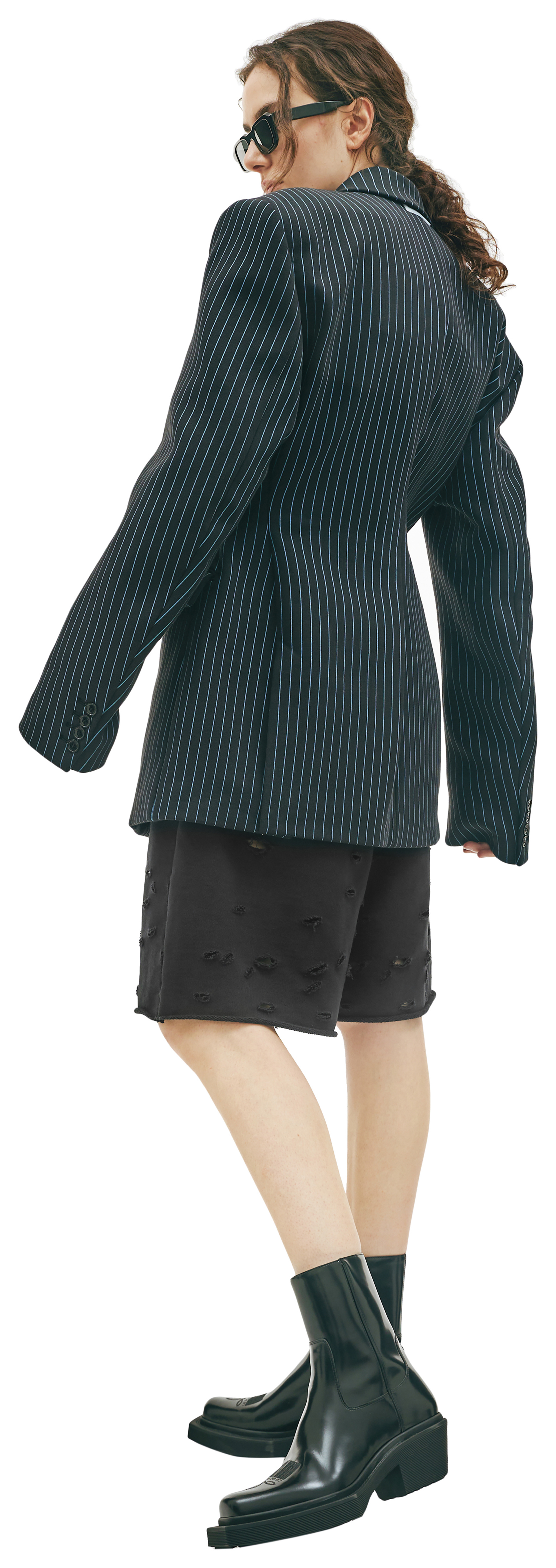 VETEMENTS Striped double-breasted blazer