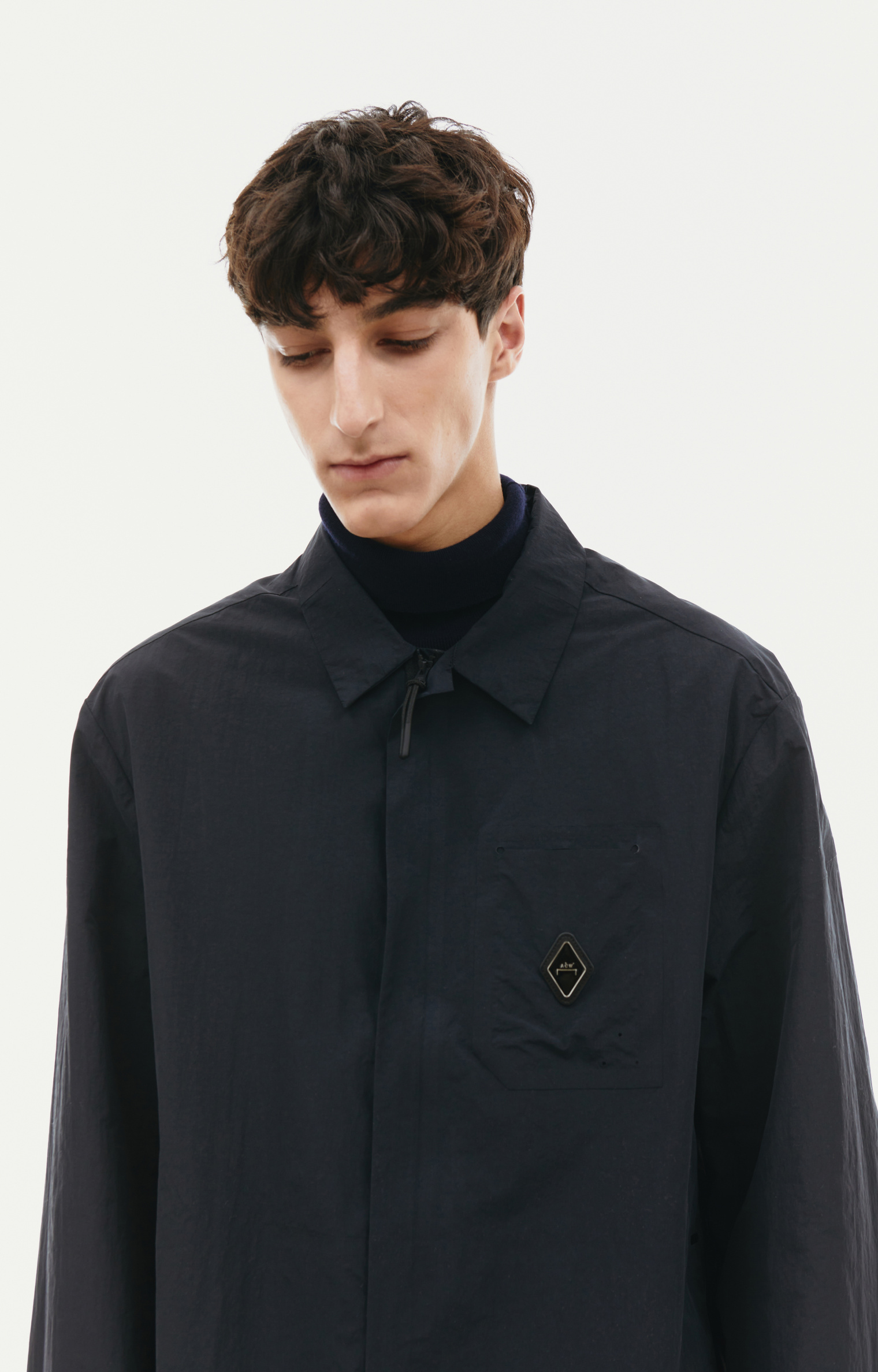 A-COLD-WALL* Navy blue embroidered overshirt