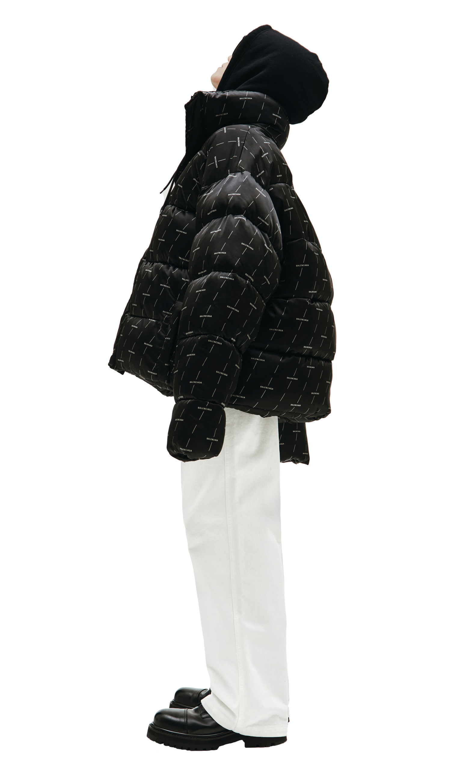 Balenciaga All Over Logo Down Jacket