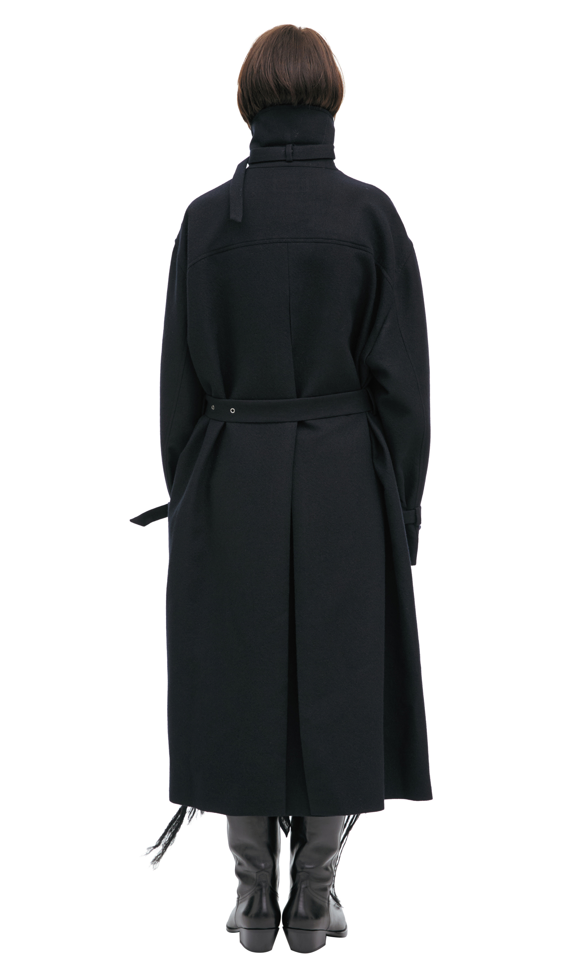 Ann Demeulemeester Wool coat with slit pockets