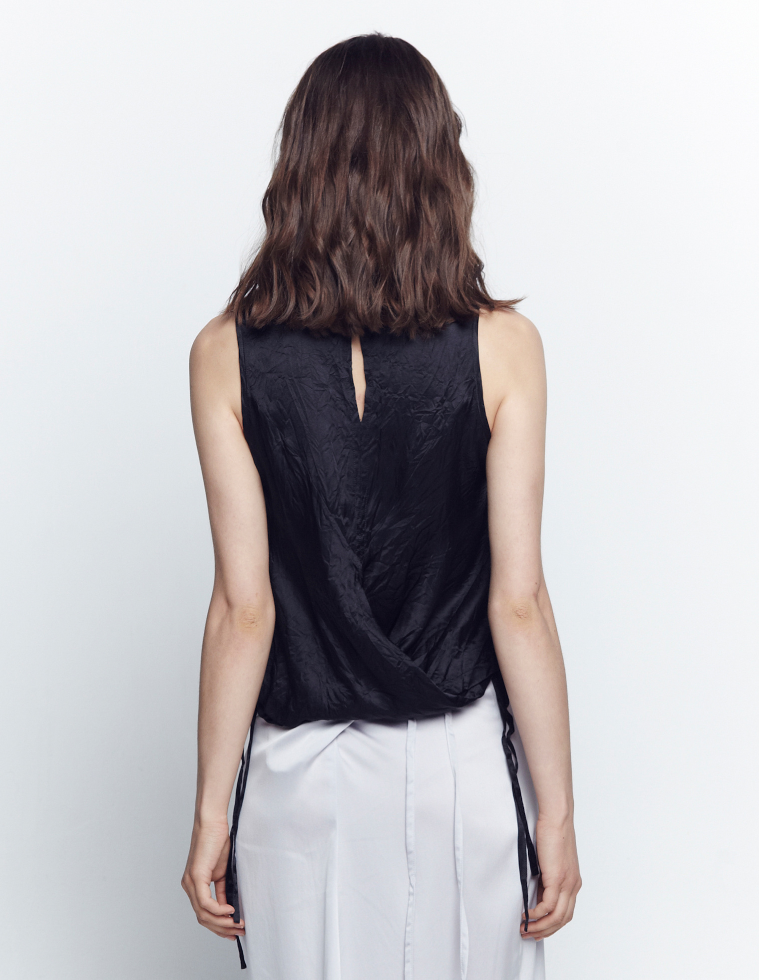 Ann Demeulemeester Short drawstring tank top
