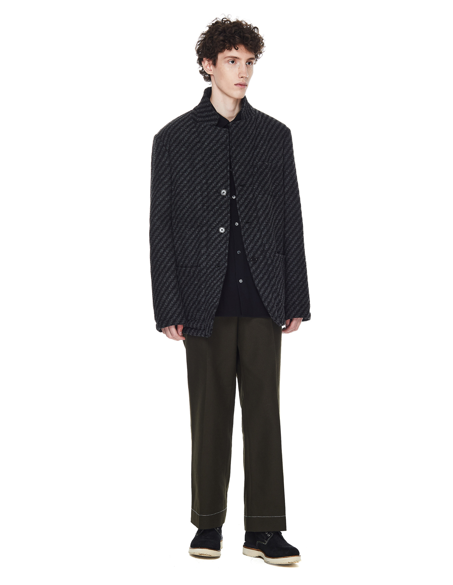 Ann Demeulemeester Стеганая куртка на пуговицах из шерсти