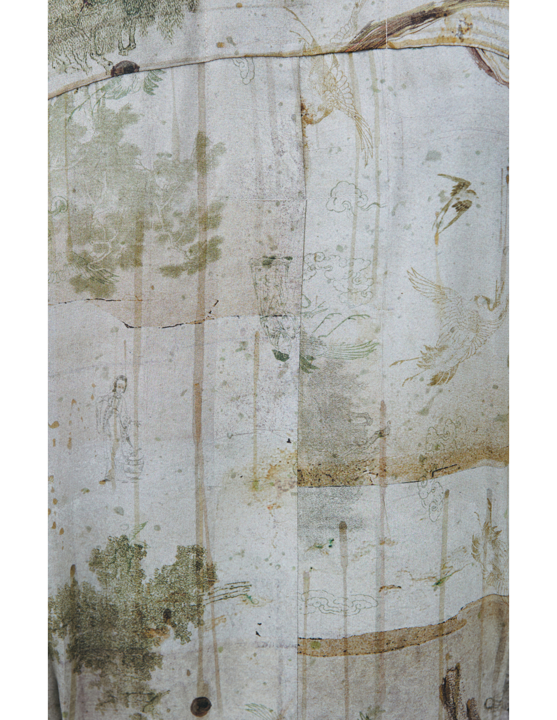 Ziggy Chen Рубашка-0M2610711 WORKERS SHIRT, укороченные силуэт, отложные воротник, принт растений, мультиколор