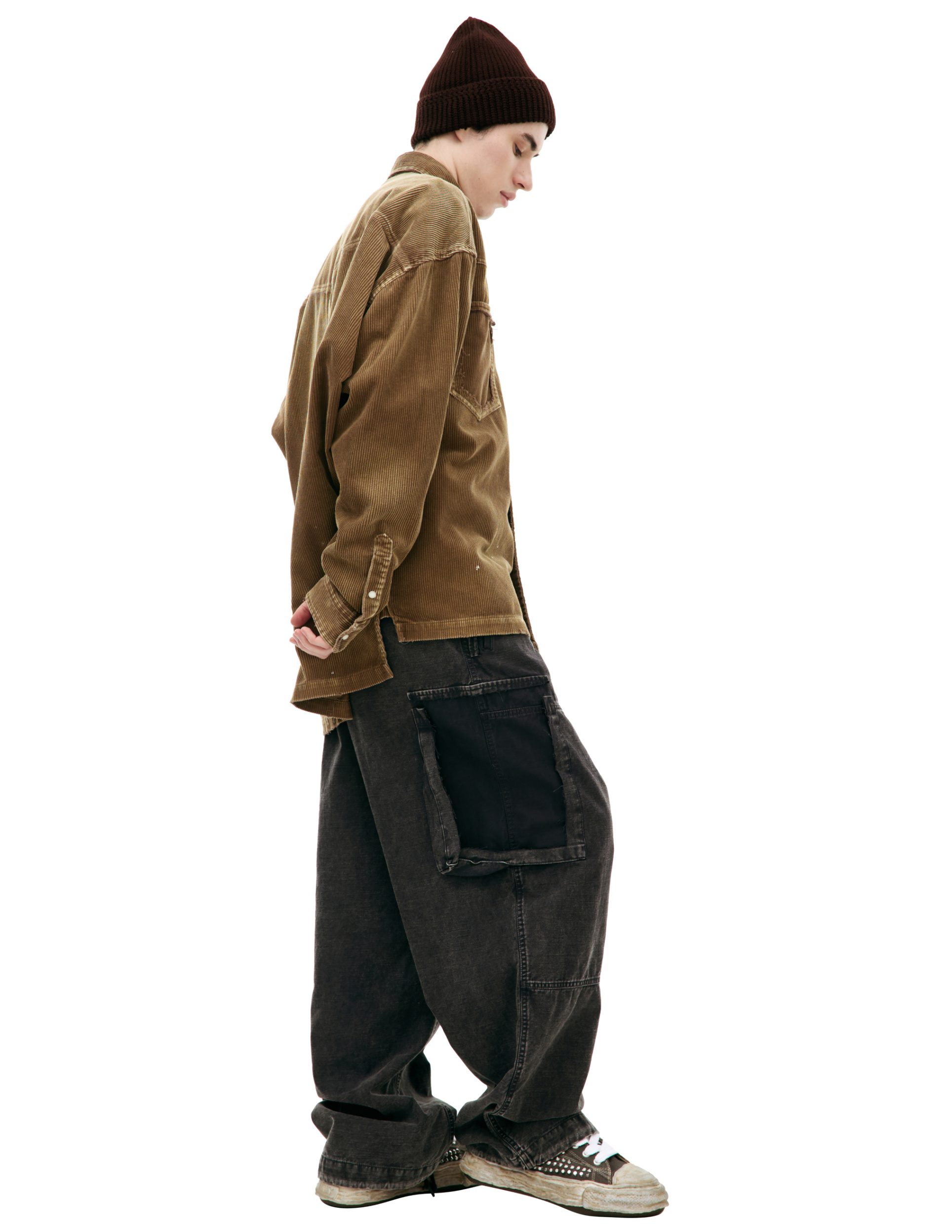 Maison Mihara Yasuhiro Velvet shirt with logo