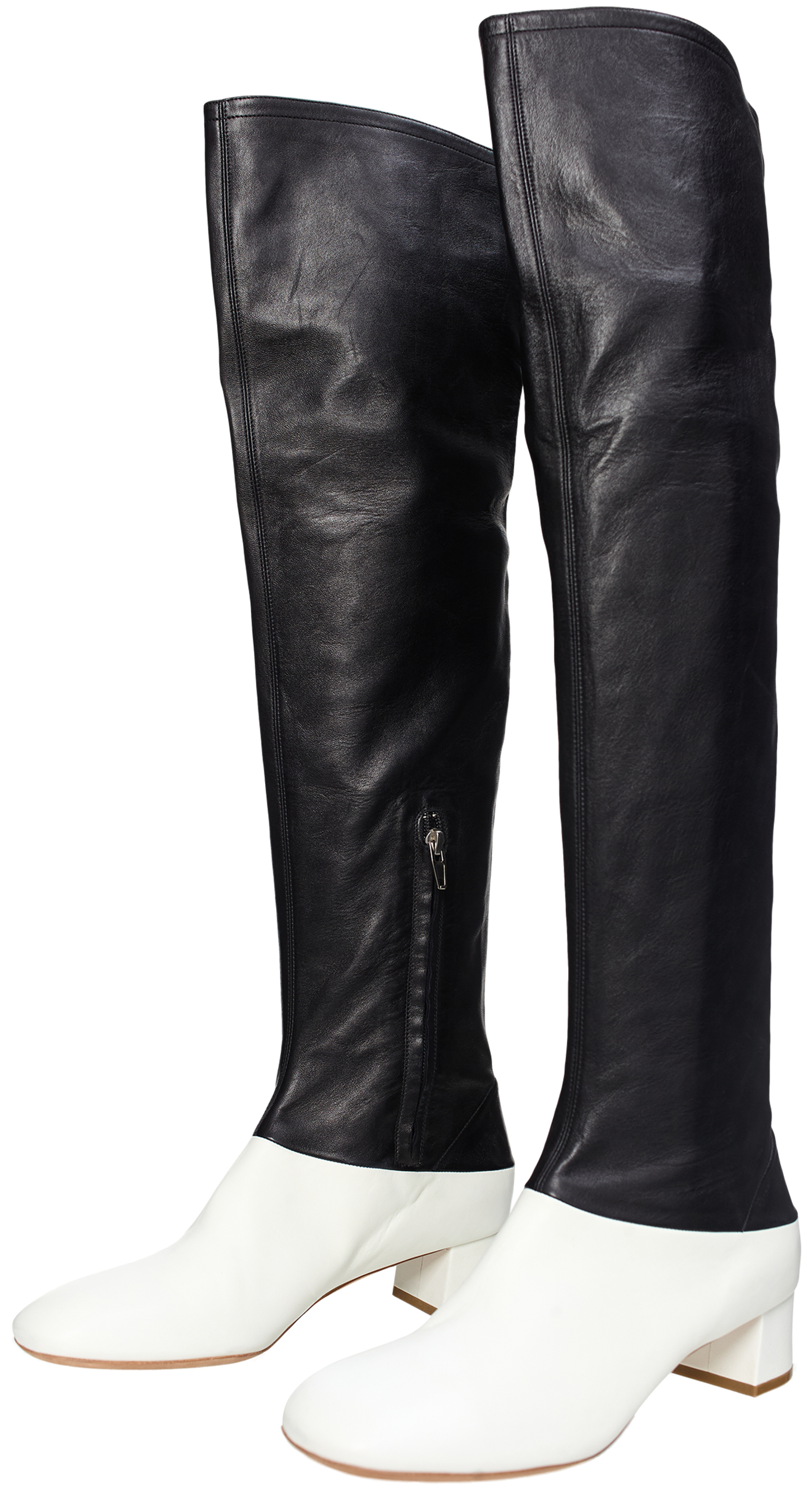 Celine Two-tone leather boots