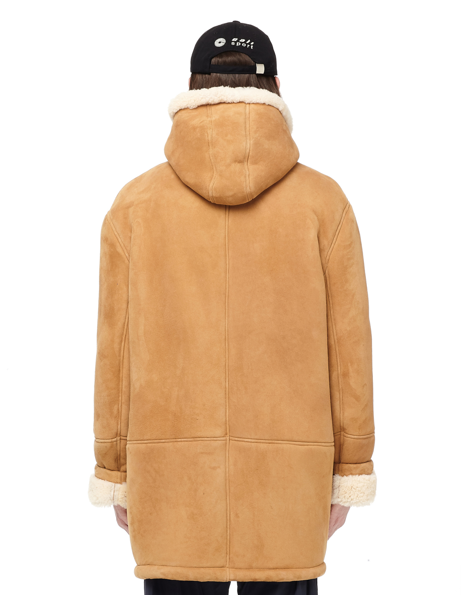 Yeezy Бежевая дубленка oversize