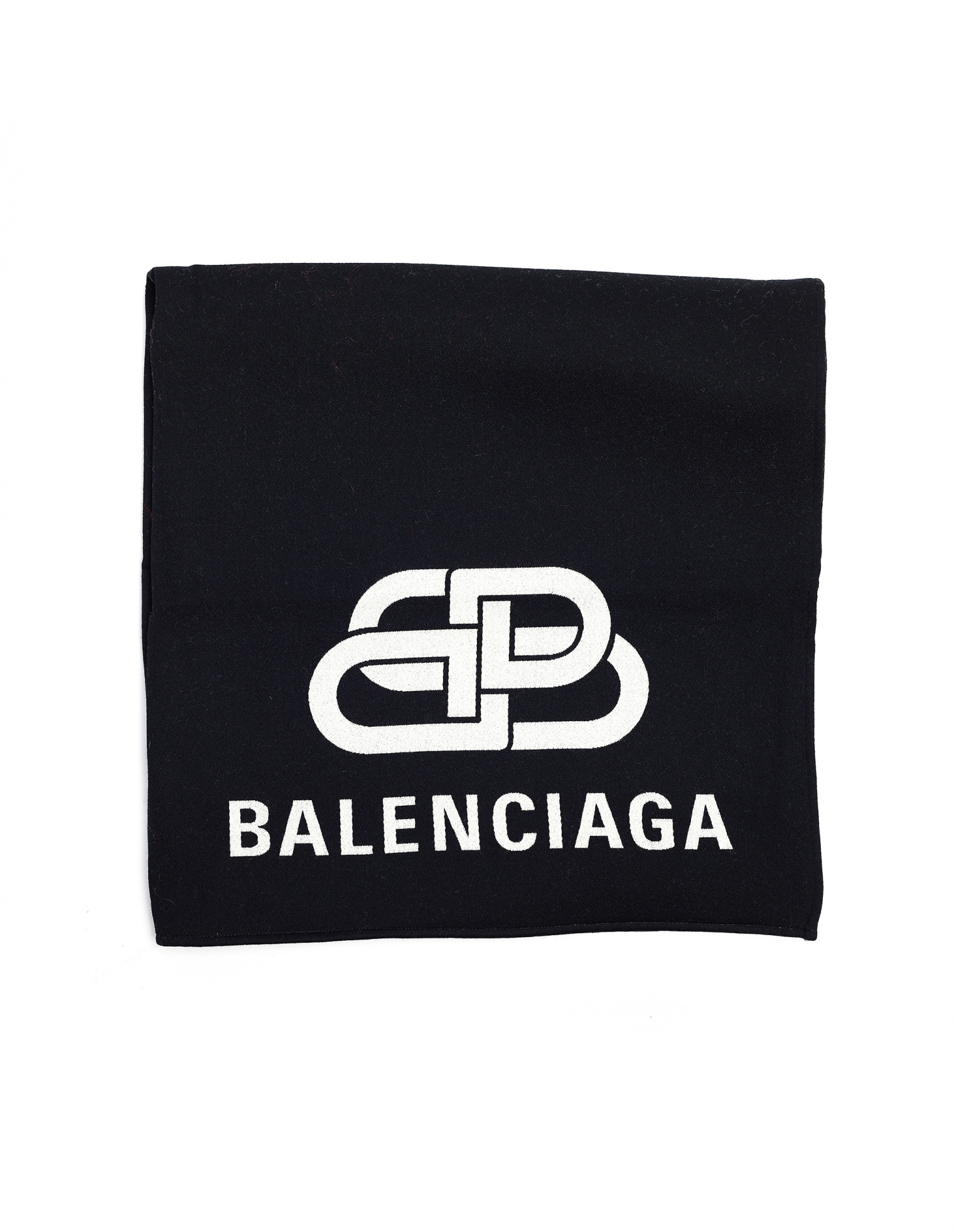Balenciaga Двусторонний шарф ВВ из шерсти