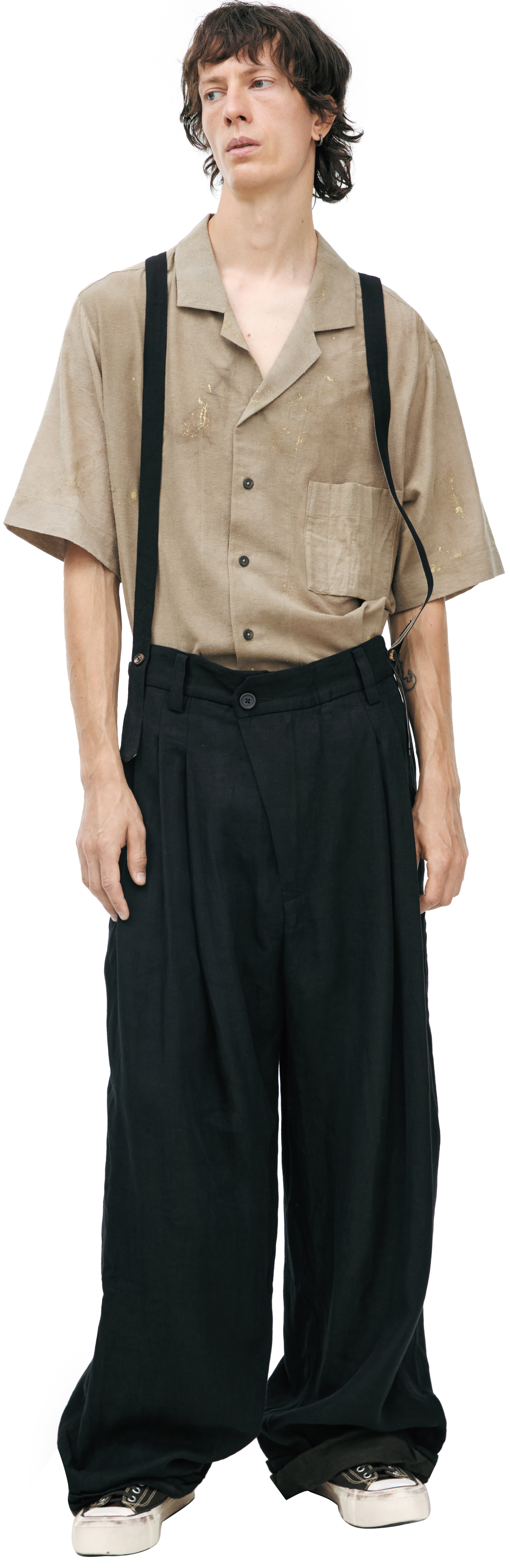 Ziggy Chen Wide-leg trousers with suspenders