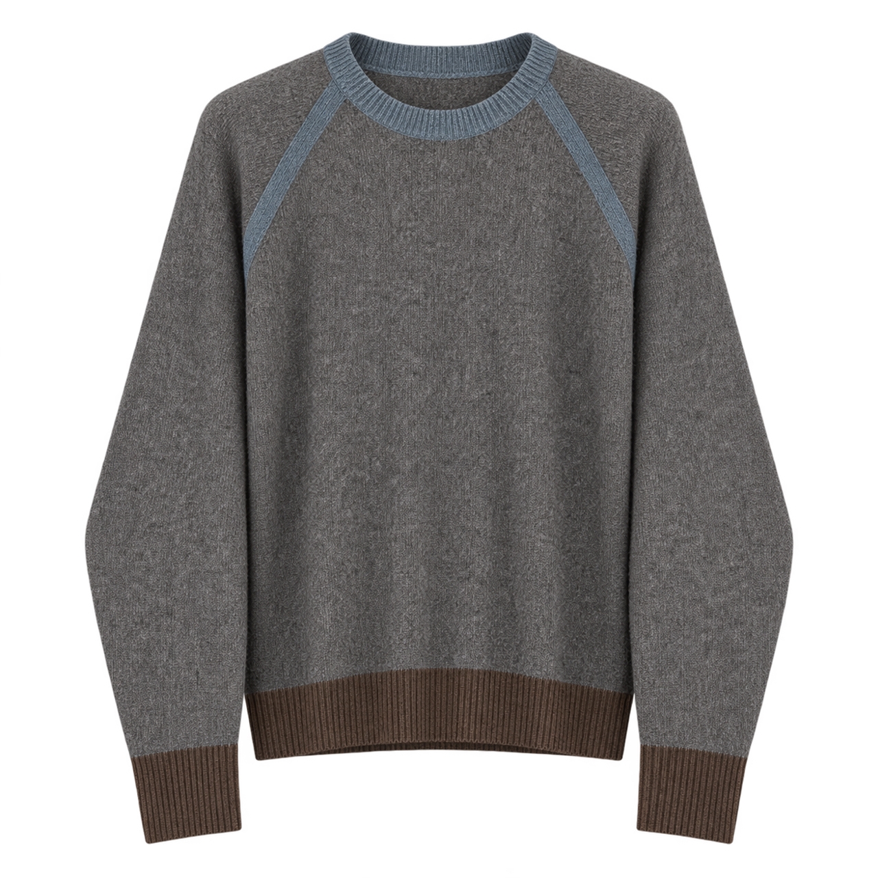 Ziggy Chen Brown-gray raglan sweater