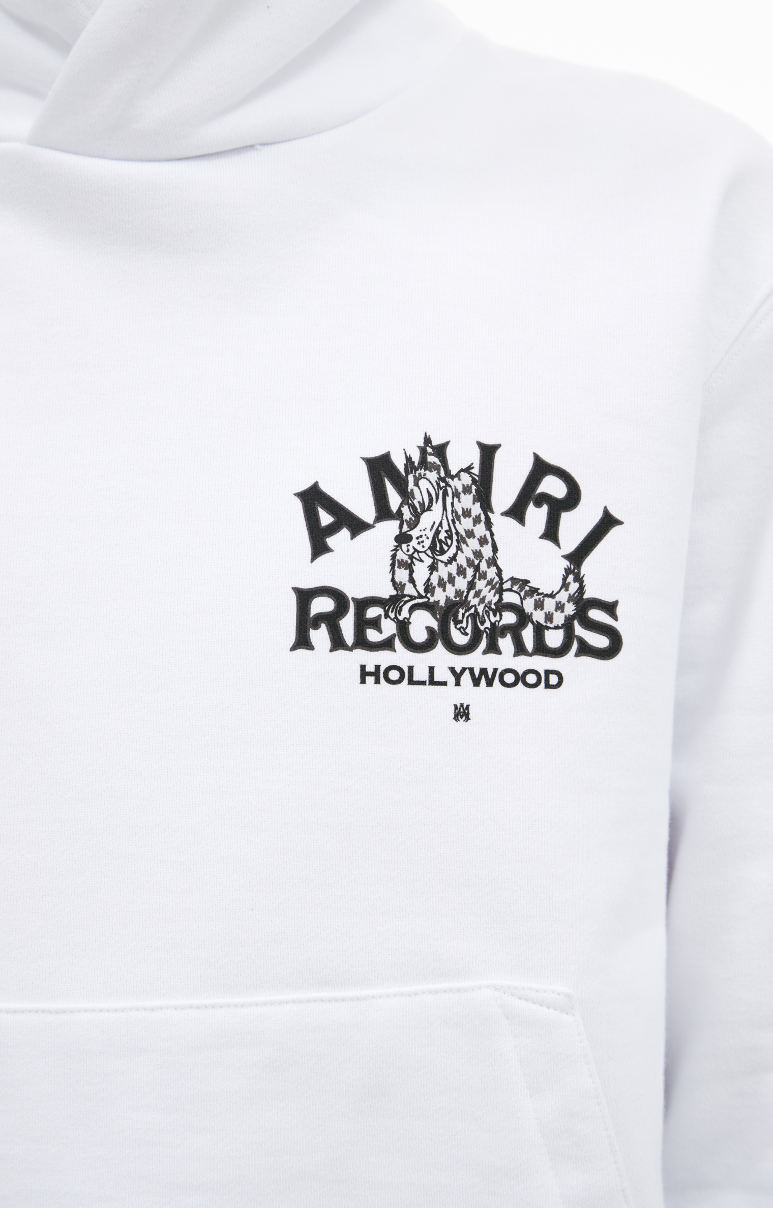 AMIRI White logo hoodie