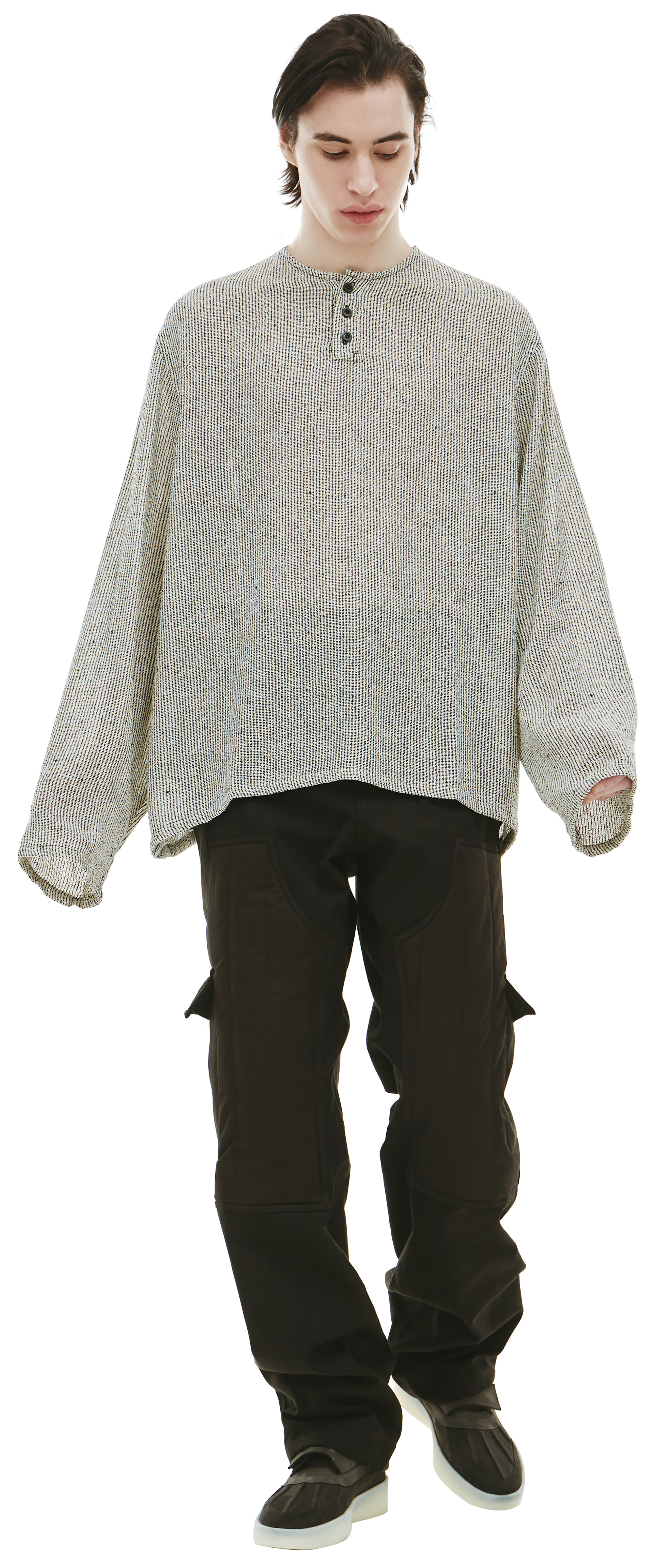 BTFL Grey longsleeve with 3 button