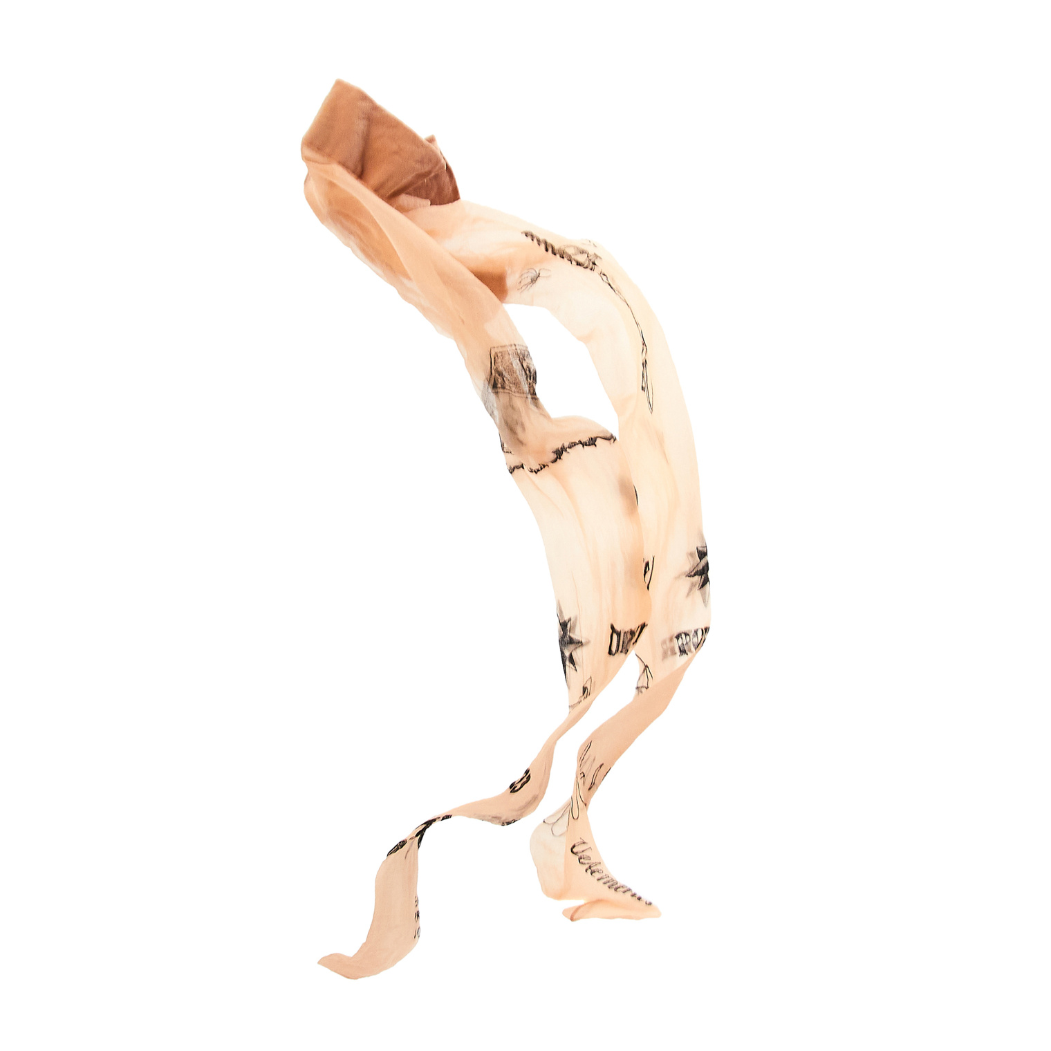 VETEMENTS Beige Tatoo Tights