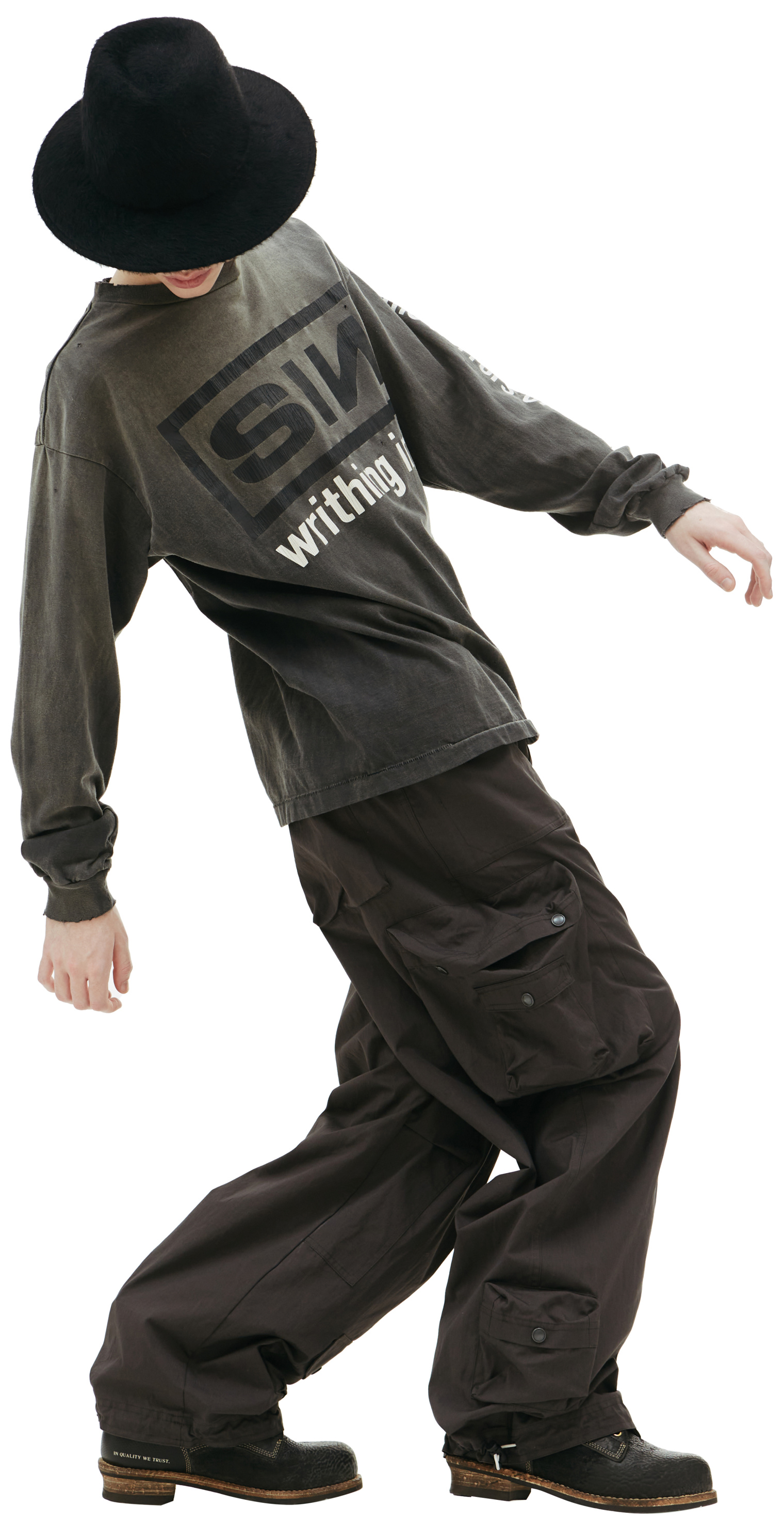 Saint Michael Sin printed long sleeve t-shirt