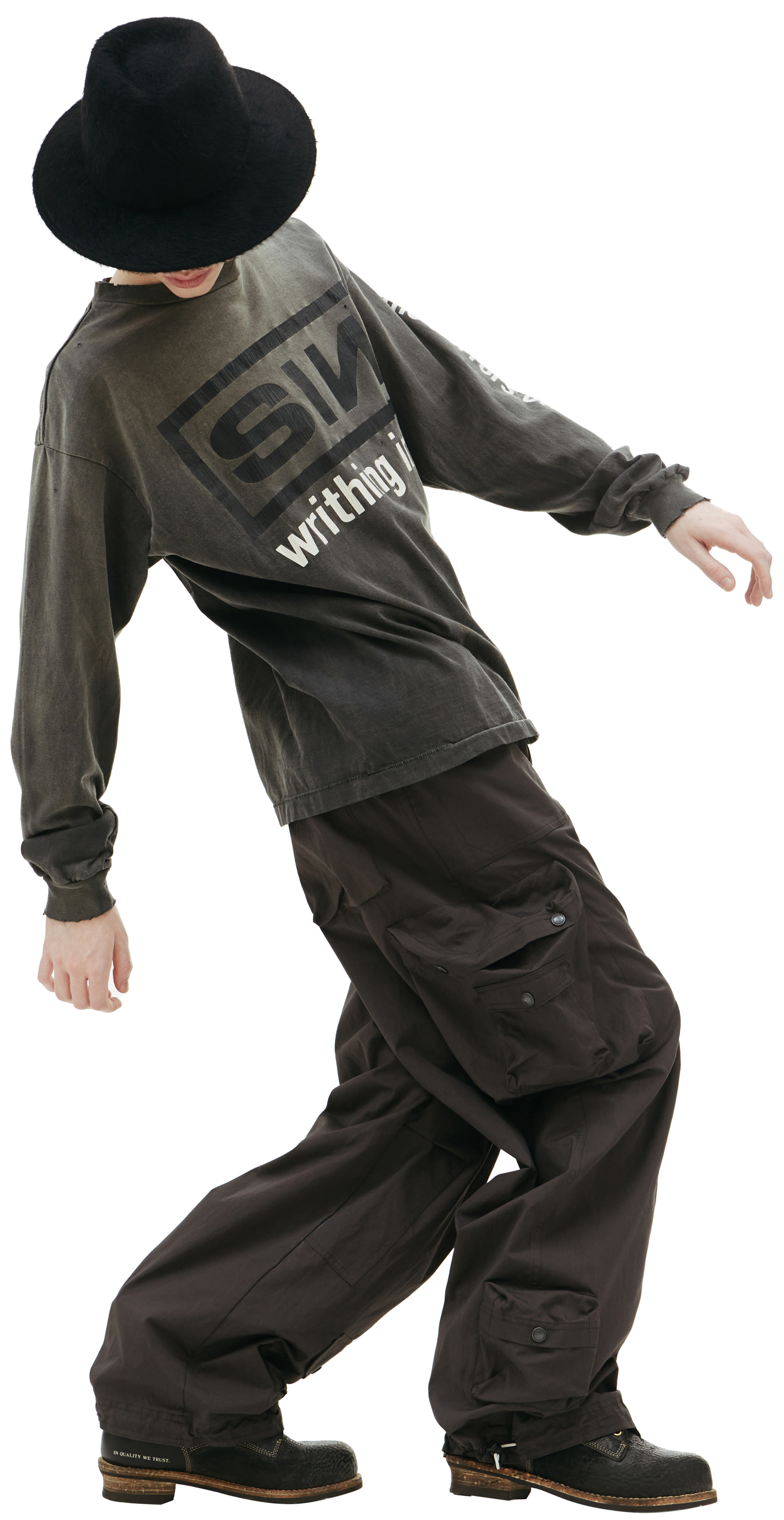 Saint Michael Sin printed long sleeve t-shirt