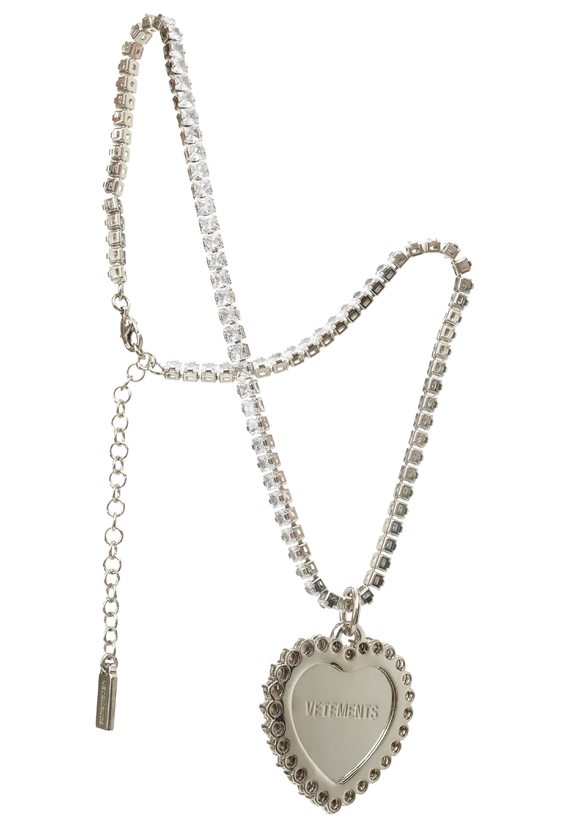 VETEMENTS Crystal Heart Necklace