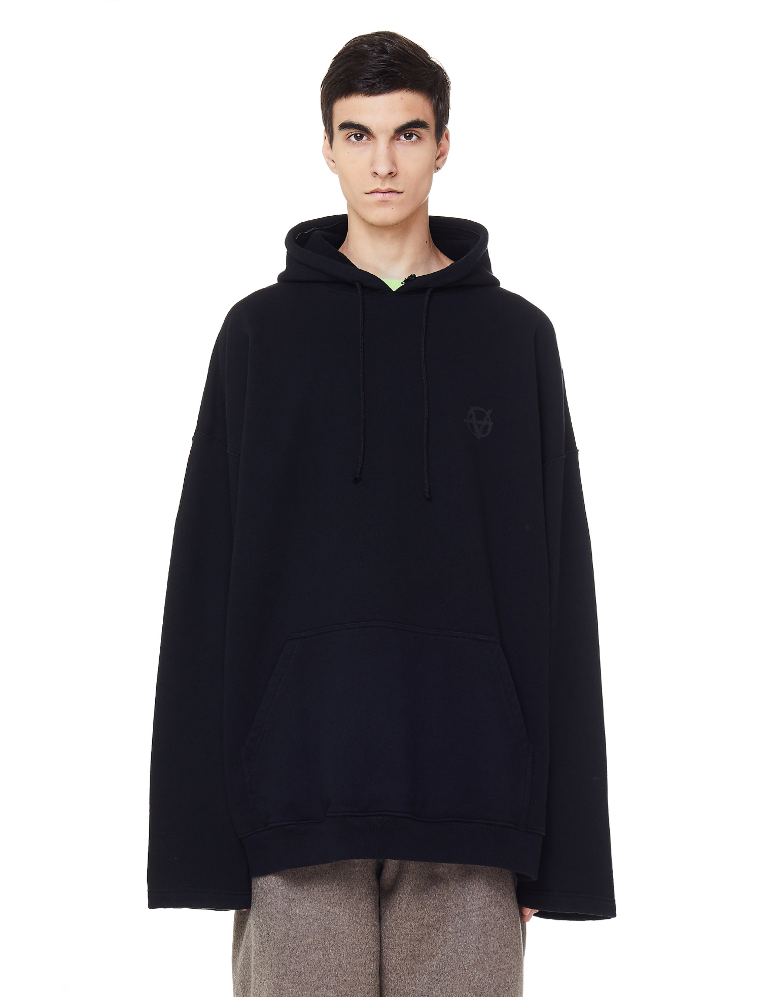 VETEMENTS Black Cotton Incognito Hoodie