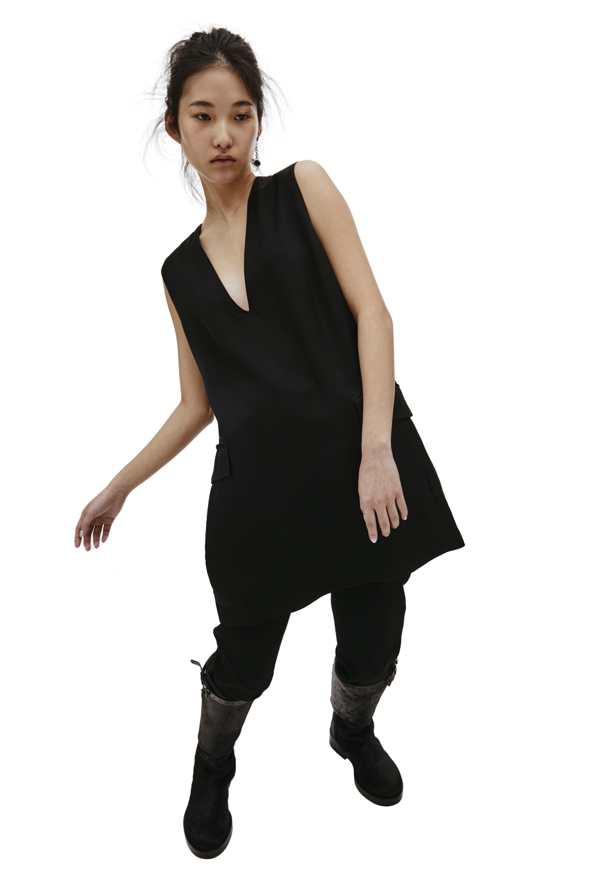 Ann Demeulemeester Black Viscose Top