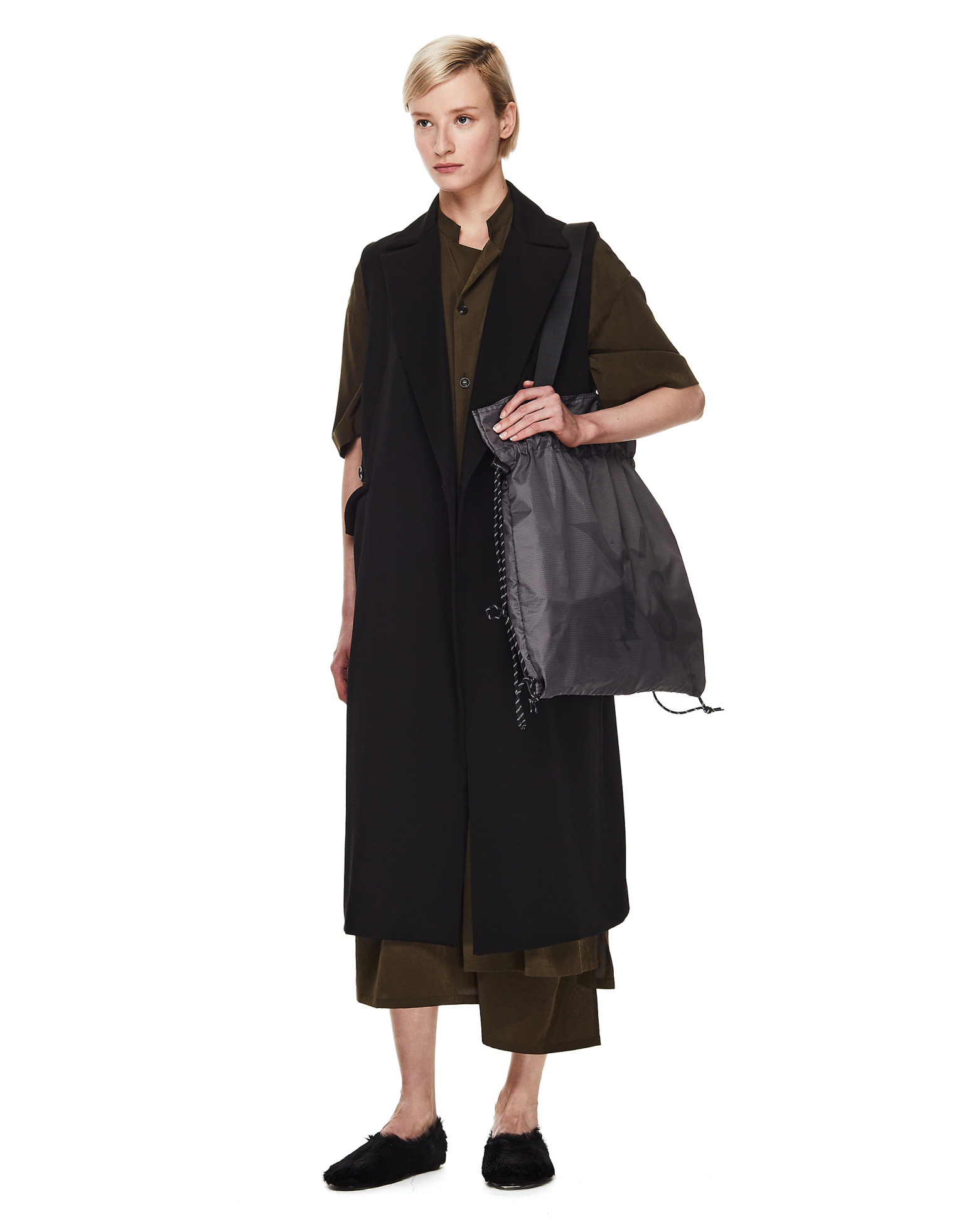 Buy Y's women graphite ripstop logo knapsack for $235 online