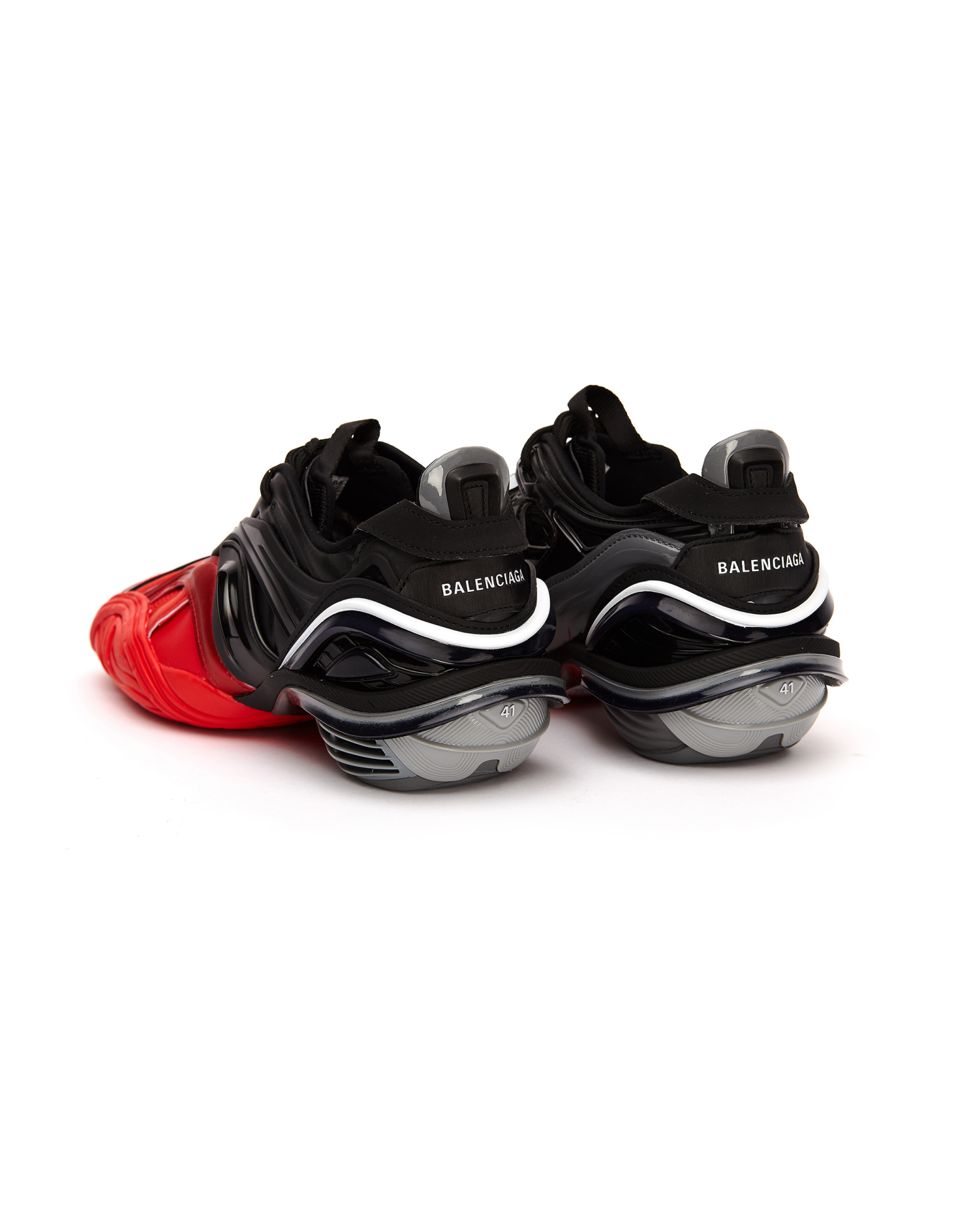 Balenciaga Grey & Red Tyrex Sneakers
