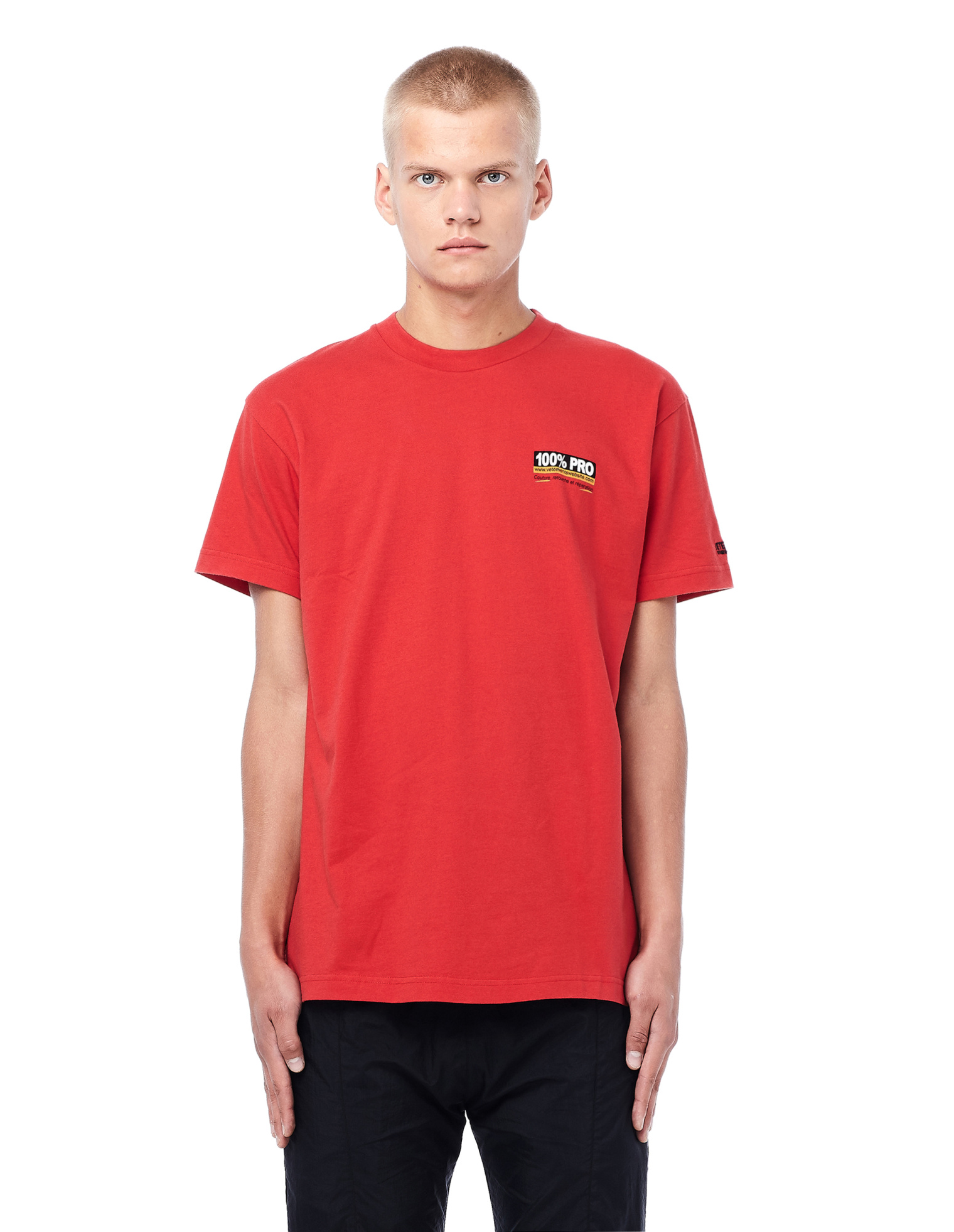 VETEMENTS Red 100% Pro T-Shirt