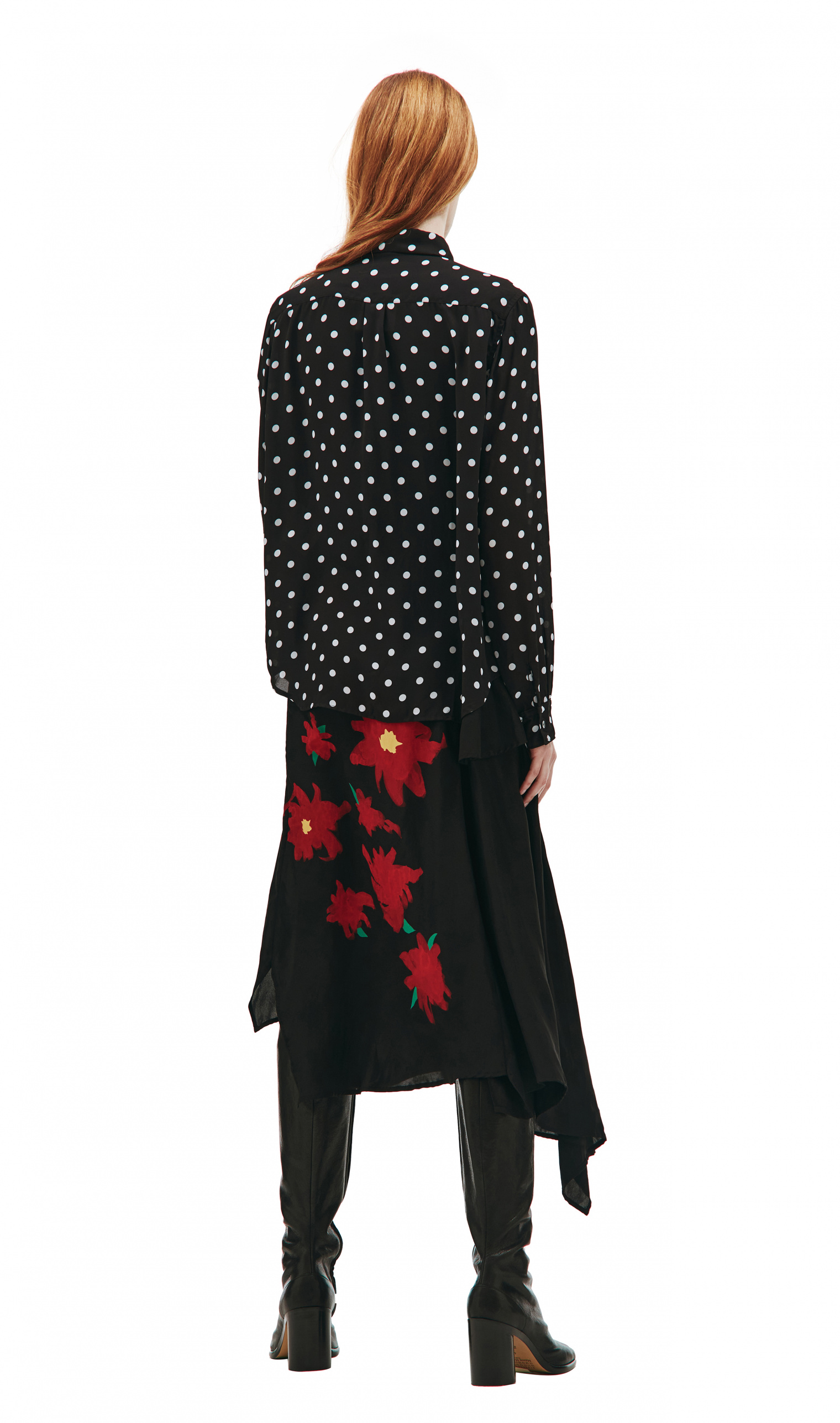 Comme des Garcons CdG Polka-dot blouse with ruffles