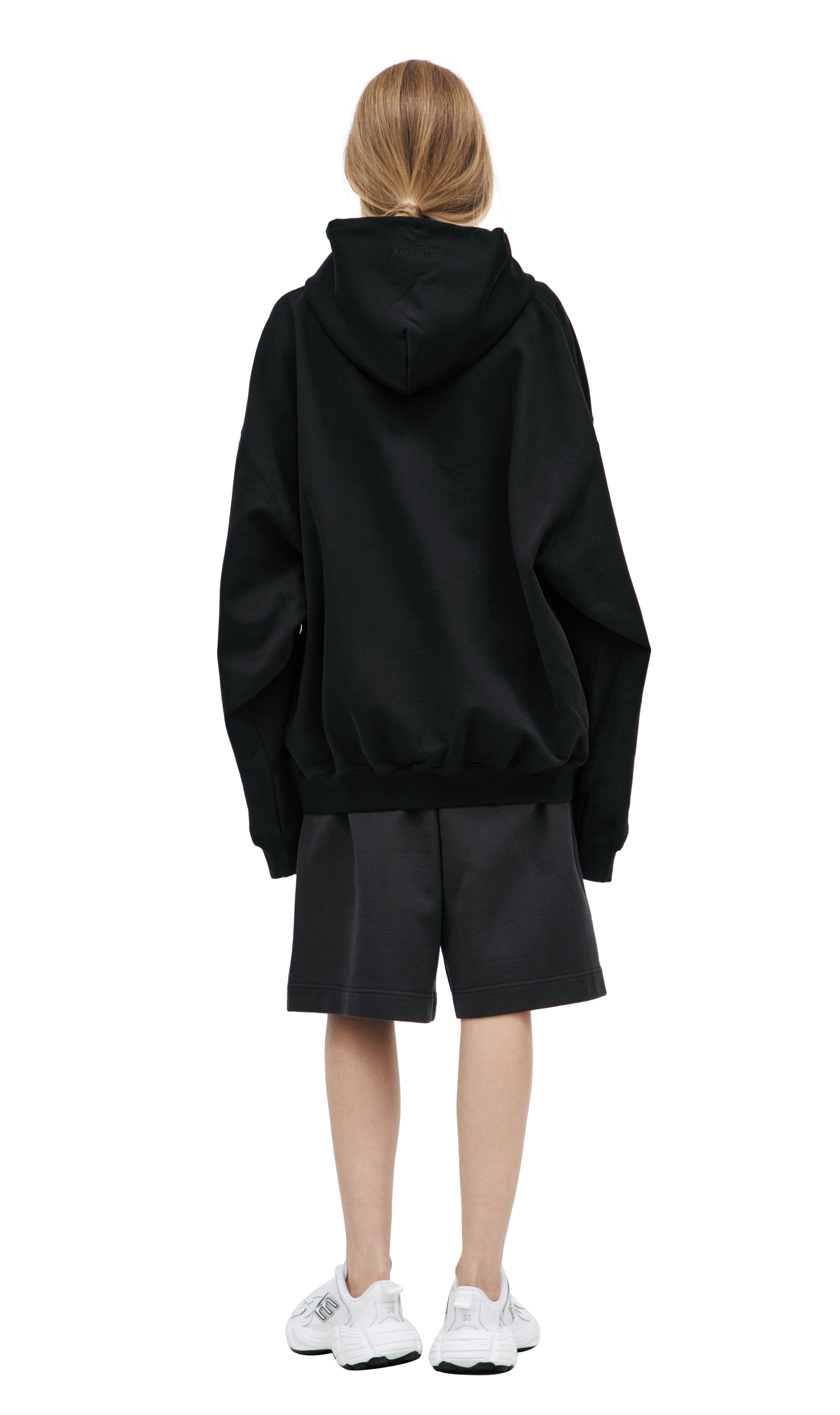 VETEMENTS Худи-UH76ZU100B на молнии, вышивка лого, оверсайз, черн